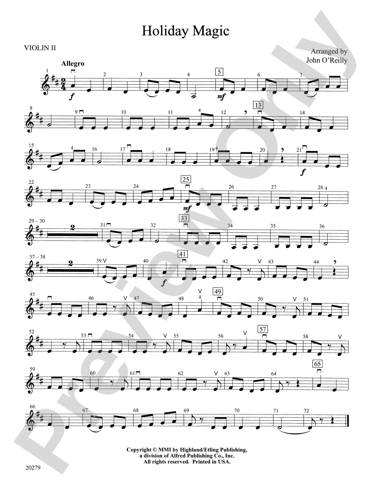Holiday Magic: 2nd Violin