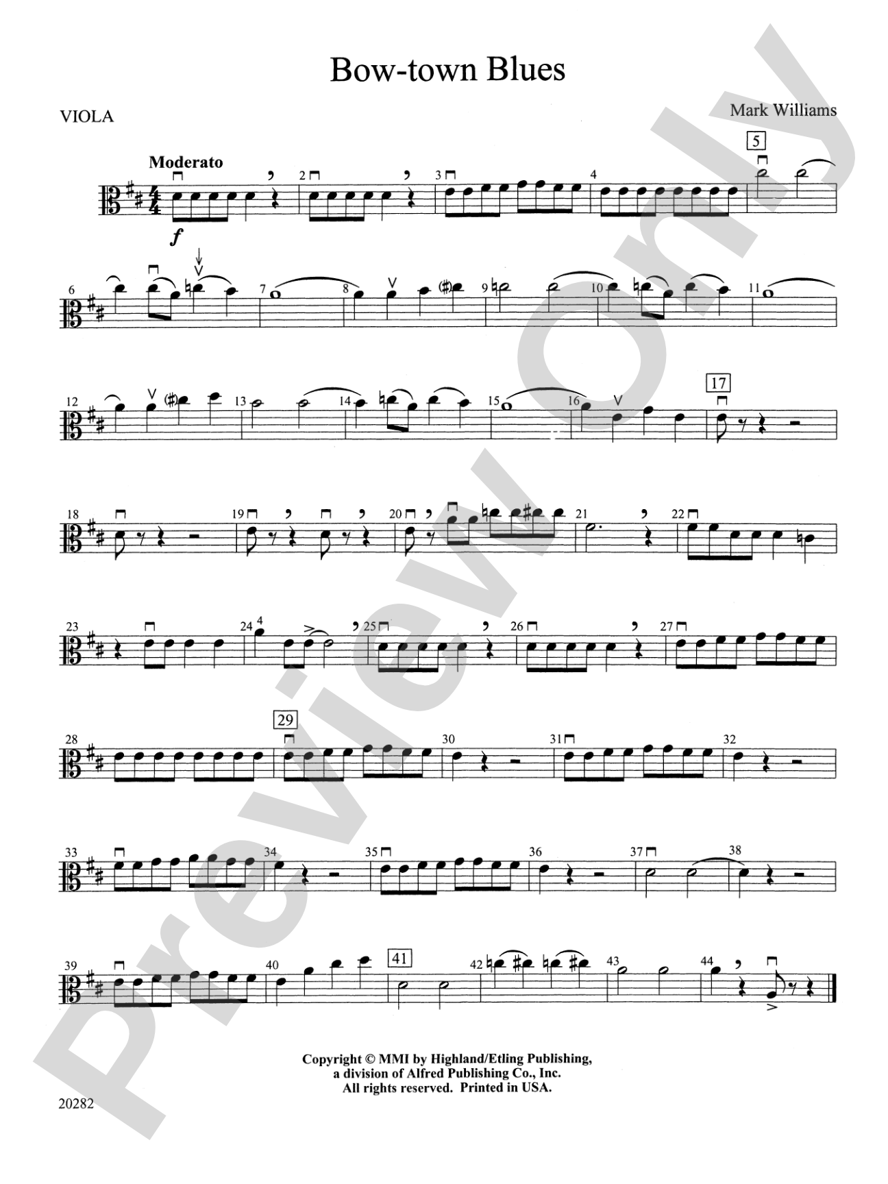 Bow-town Blues: Viola