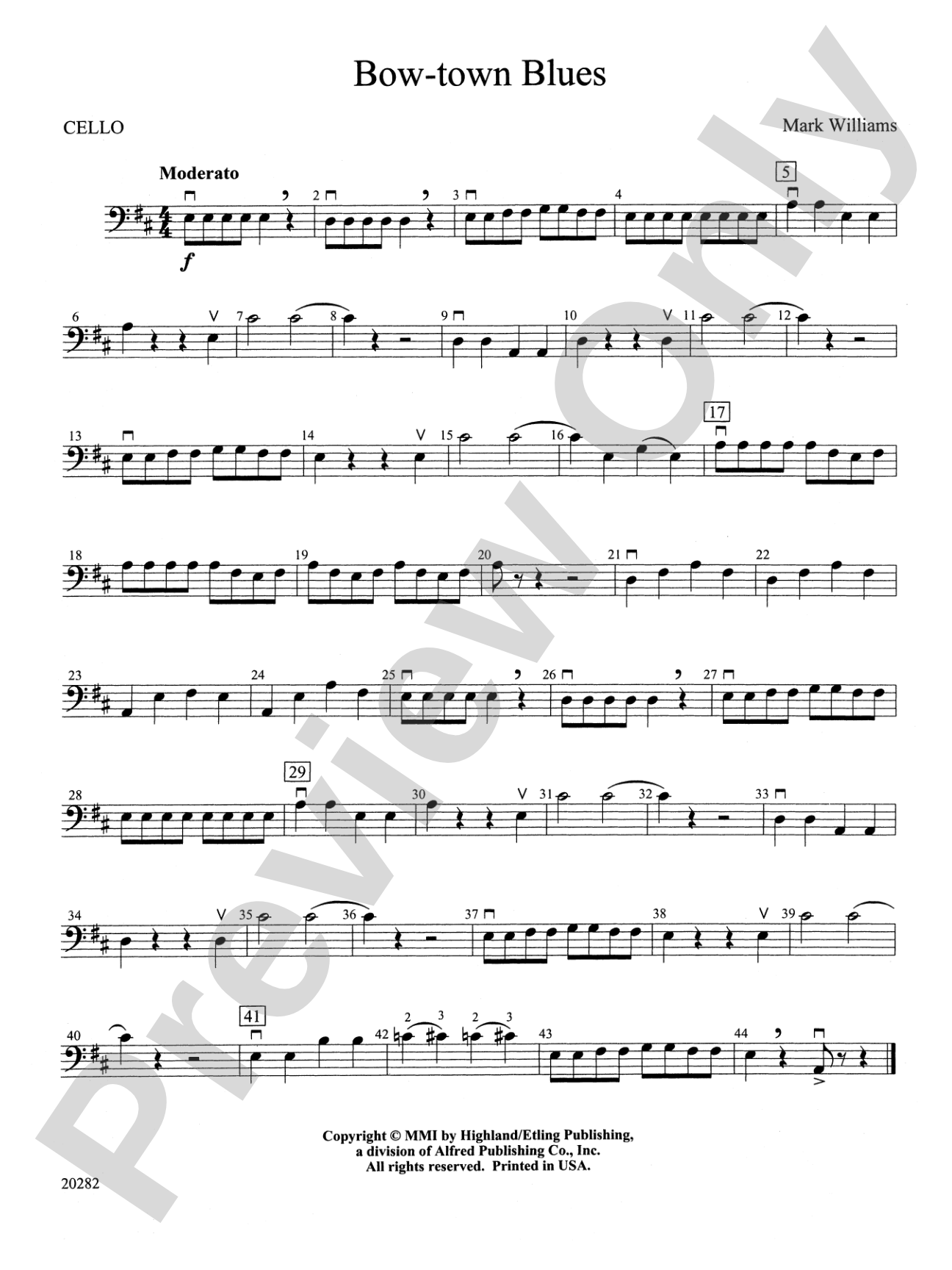 Bow-town Blues: Cello