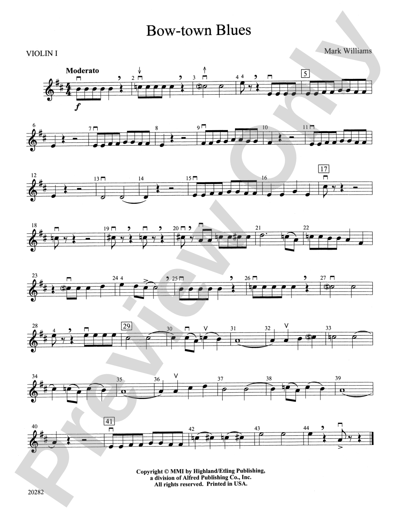 Bow-town Blues: 1st Violin