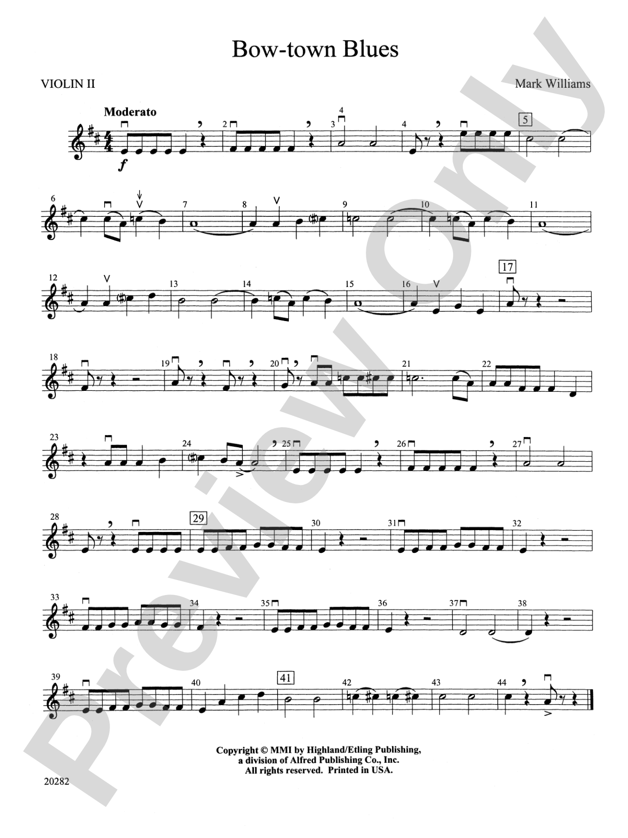 Bow-town Blues: 2nd Violin