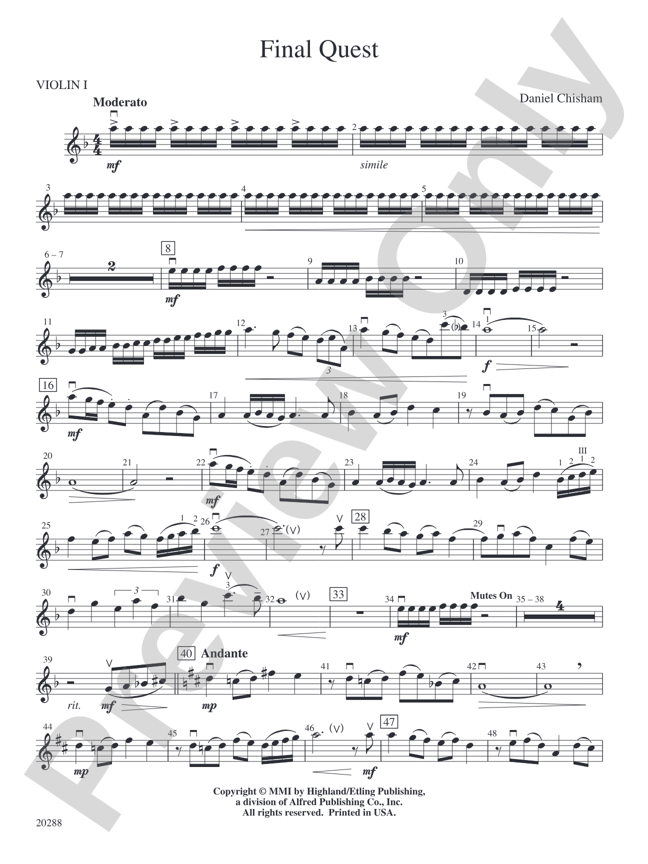 Final Quest: 1st Violin