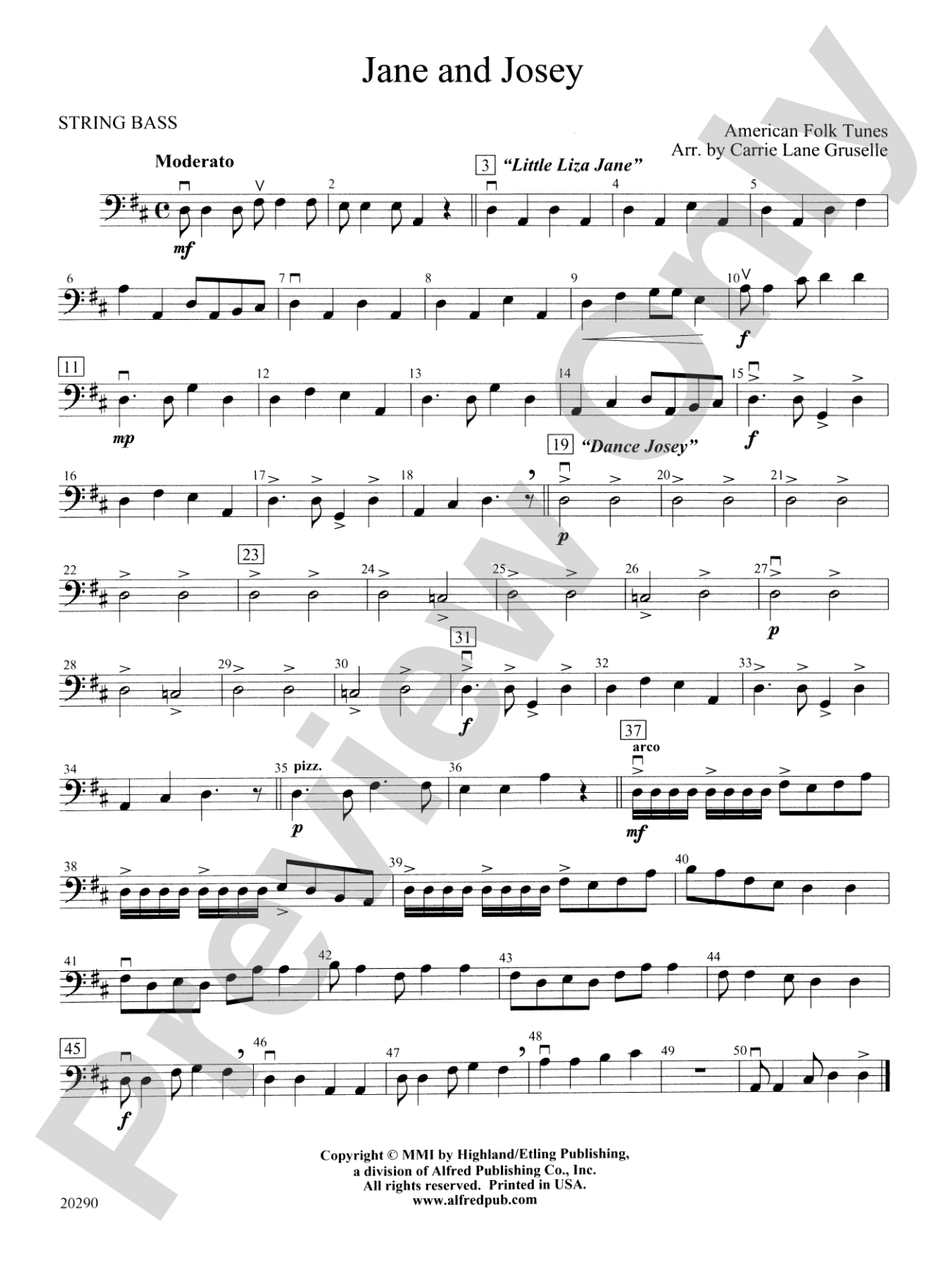 Jane and Josey: String Bass