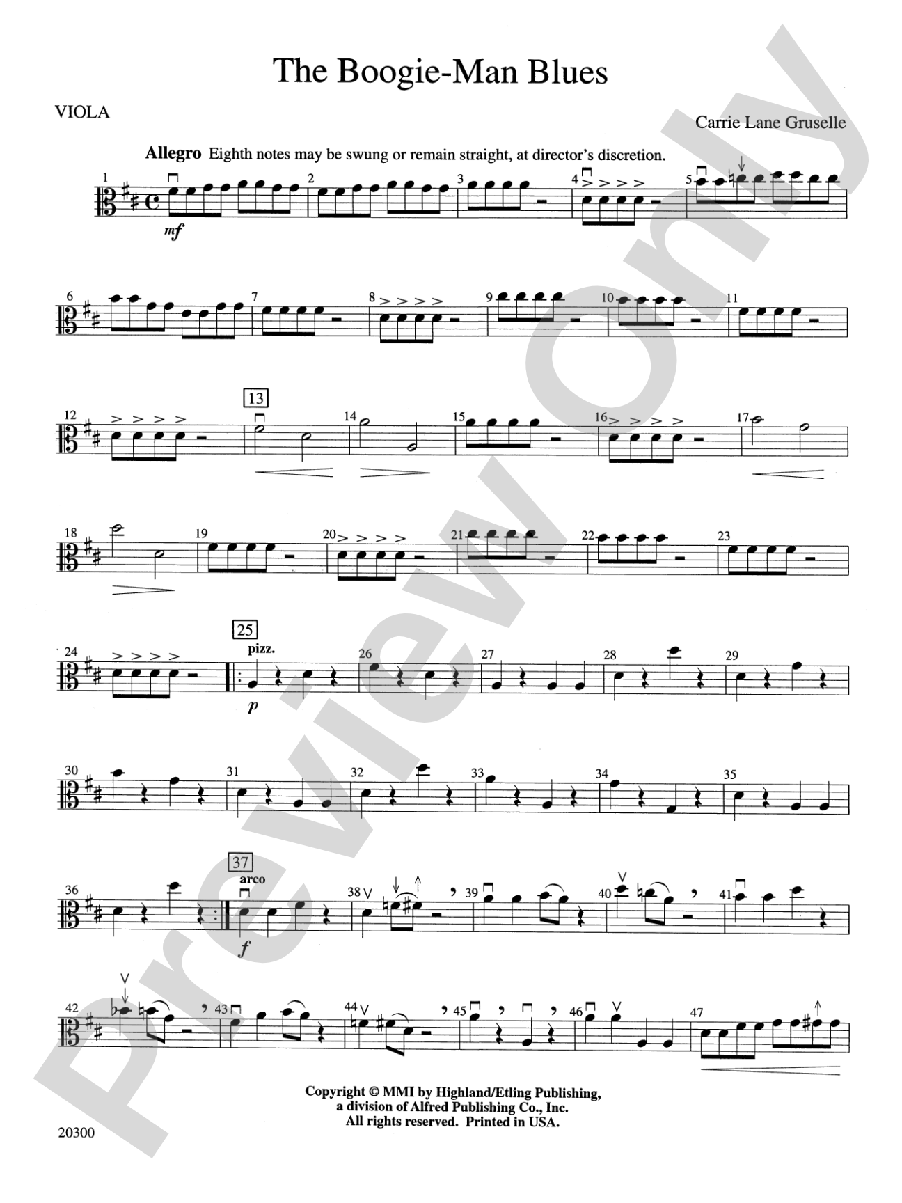 The Boogie-Man Blues: Viola