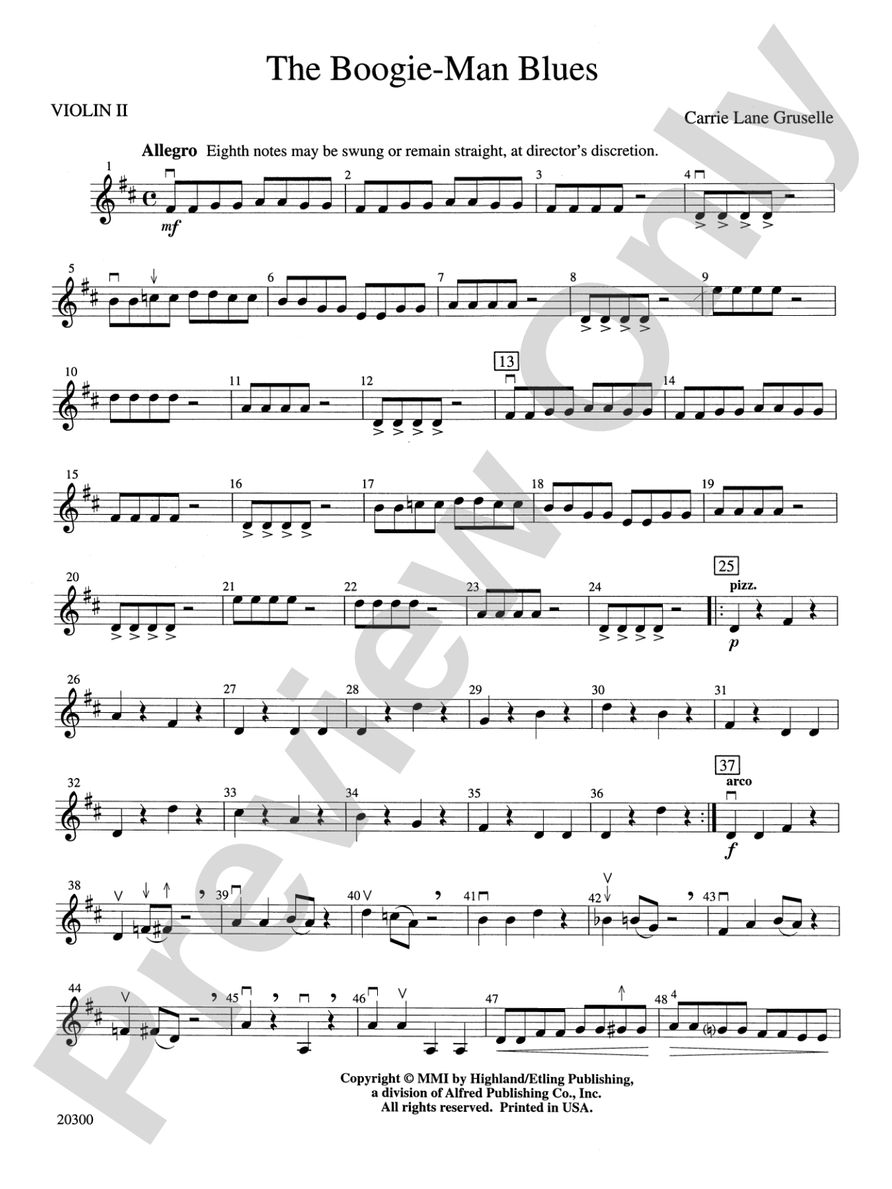 The Boogie-Man Blues: 2nd Violin