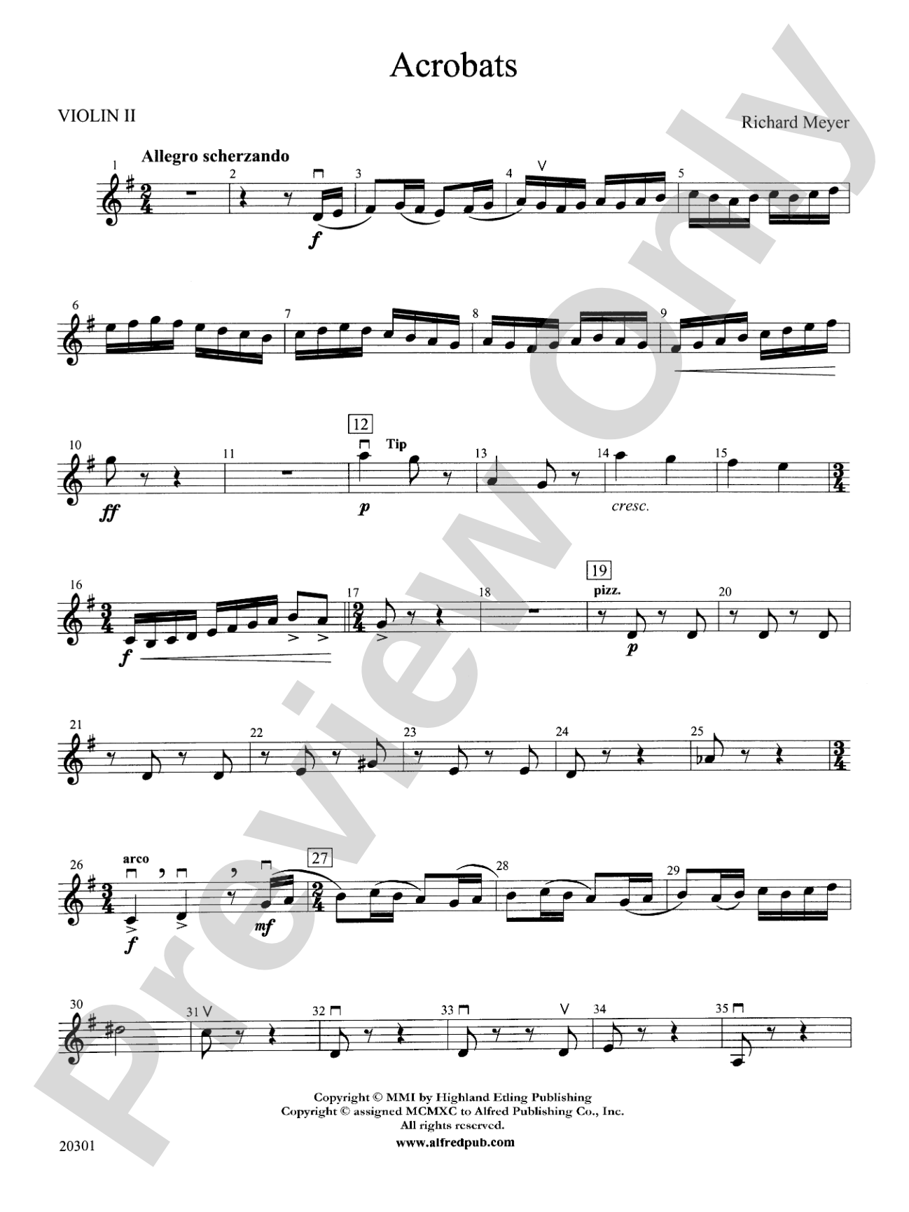 Acrobats: 2nd Violin