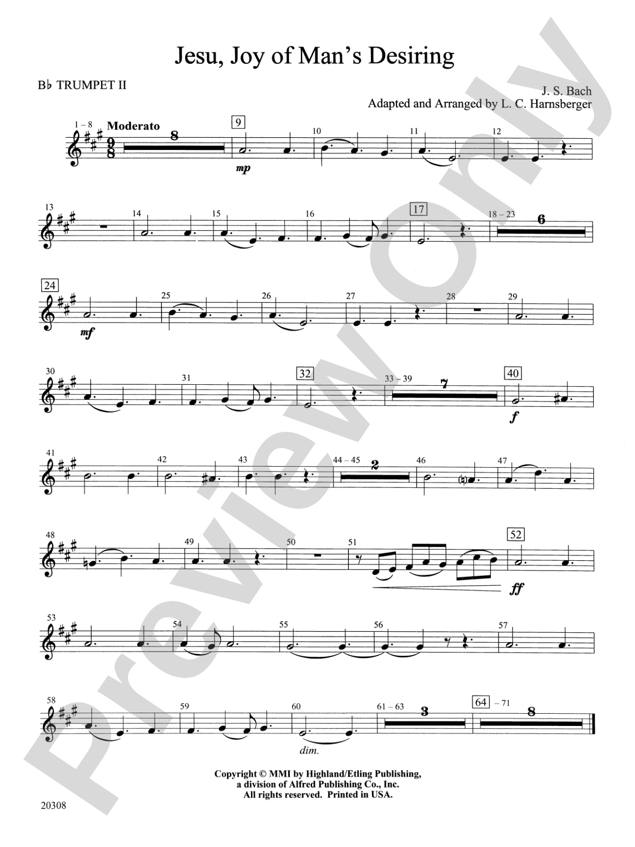 Jesu, Joy of Man's Desiring: 2nd B-flat Trumpet