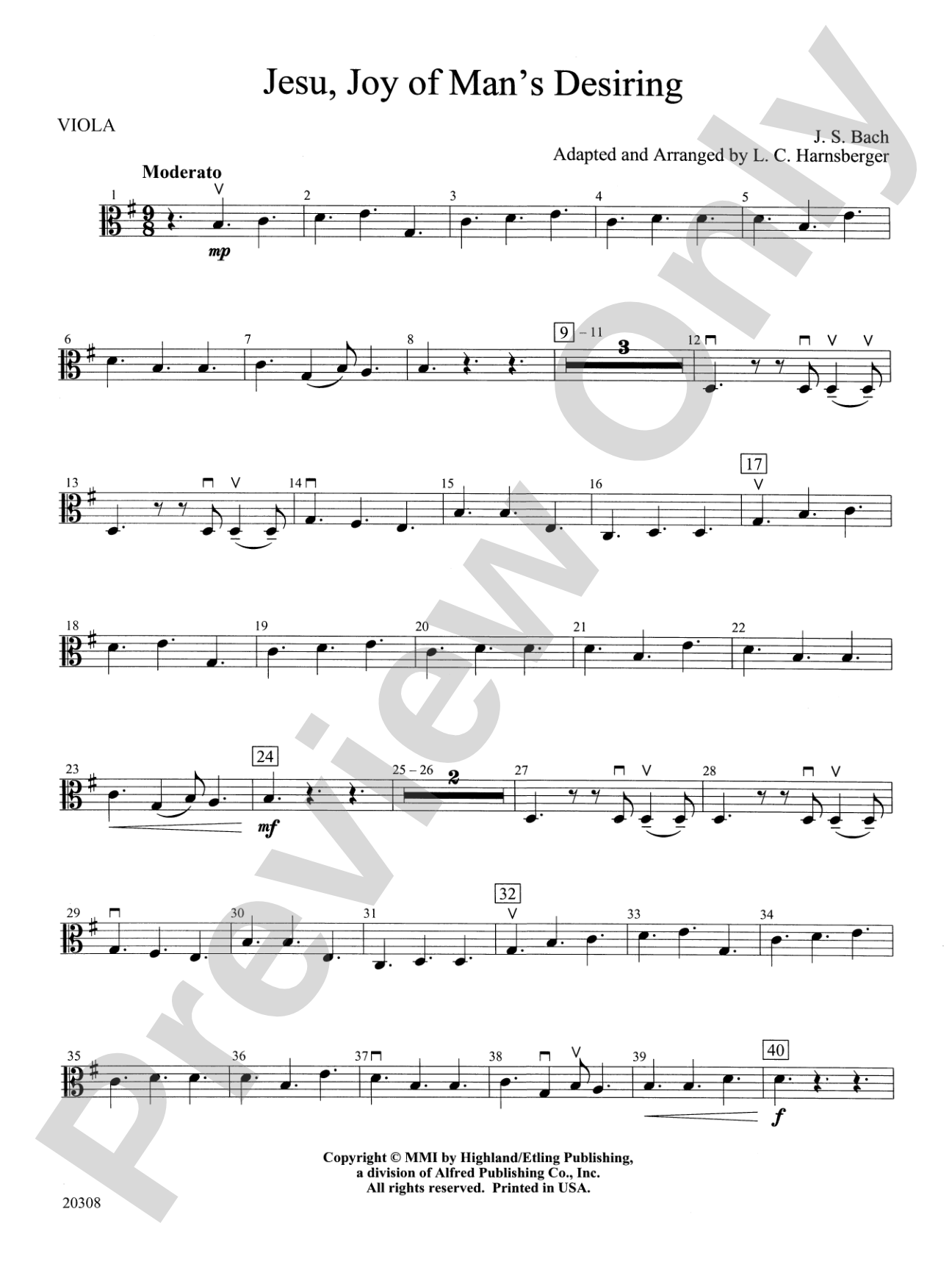 Jesu, Joy of Man's Desiring: Viola