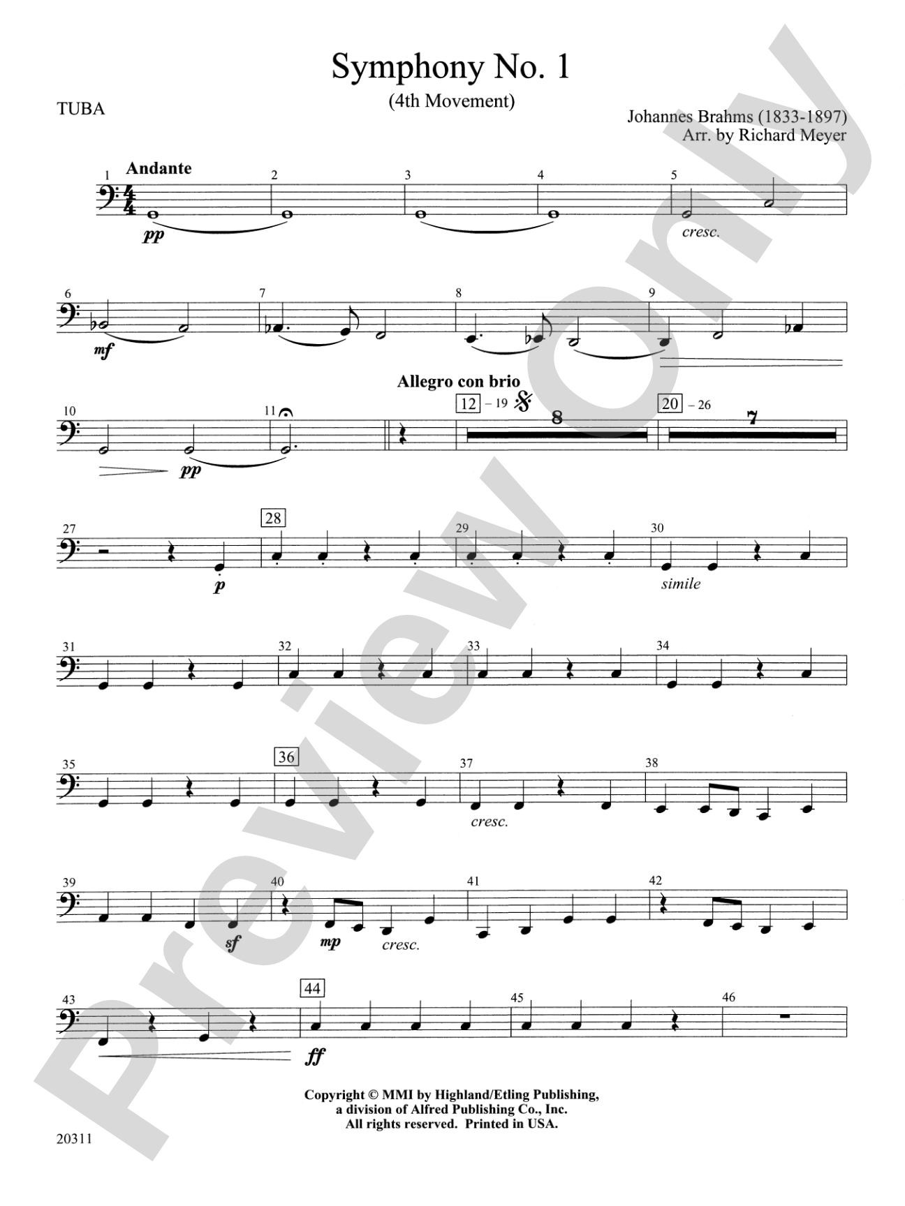 Symphony No. 1 (4th Movement ): Tuba