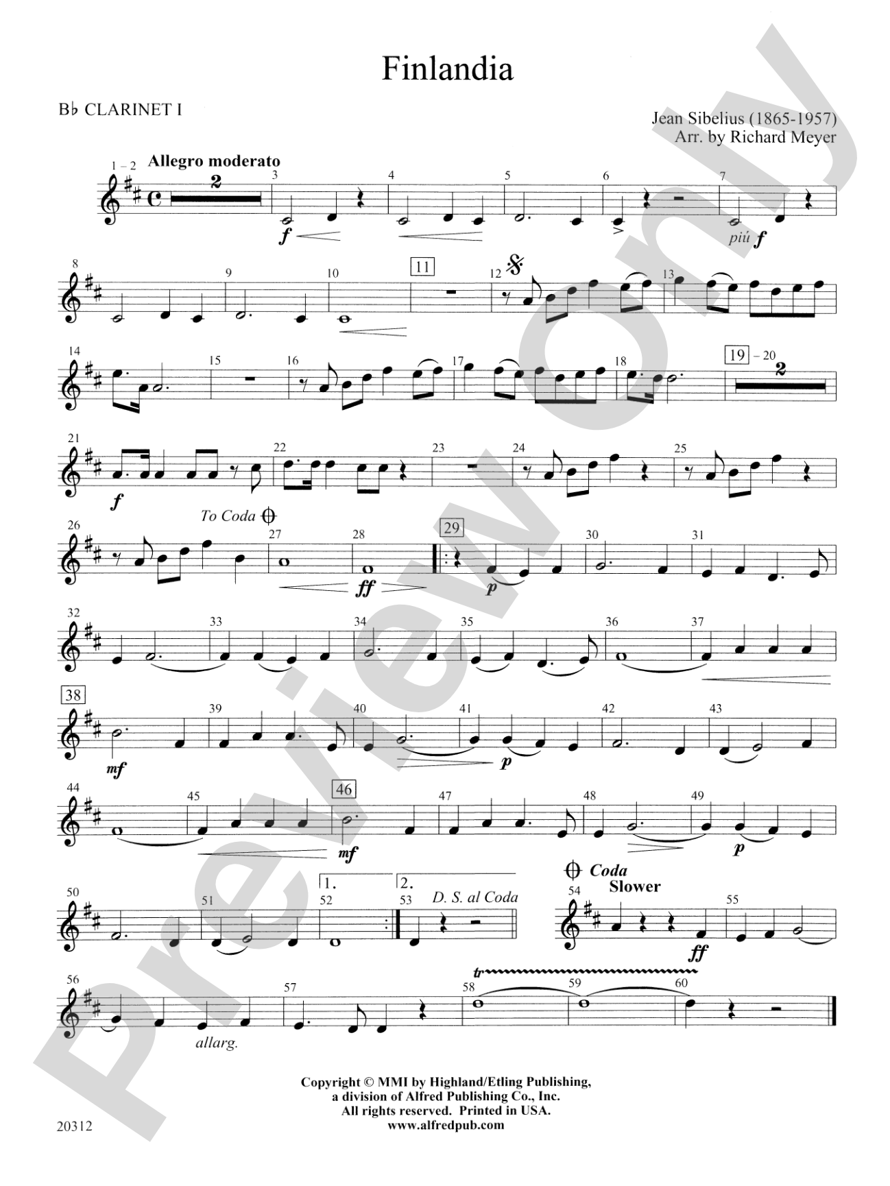 Finlandia: 1st B-flat Clarinet
