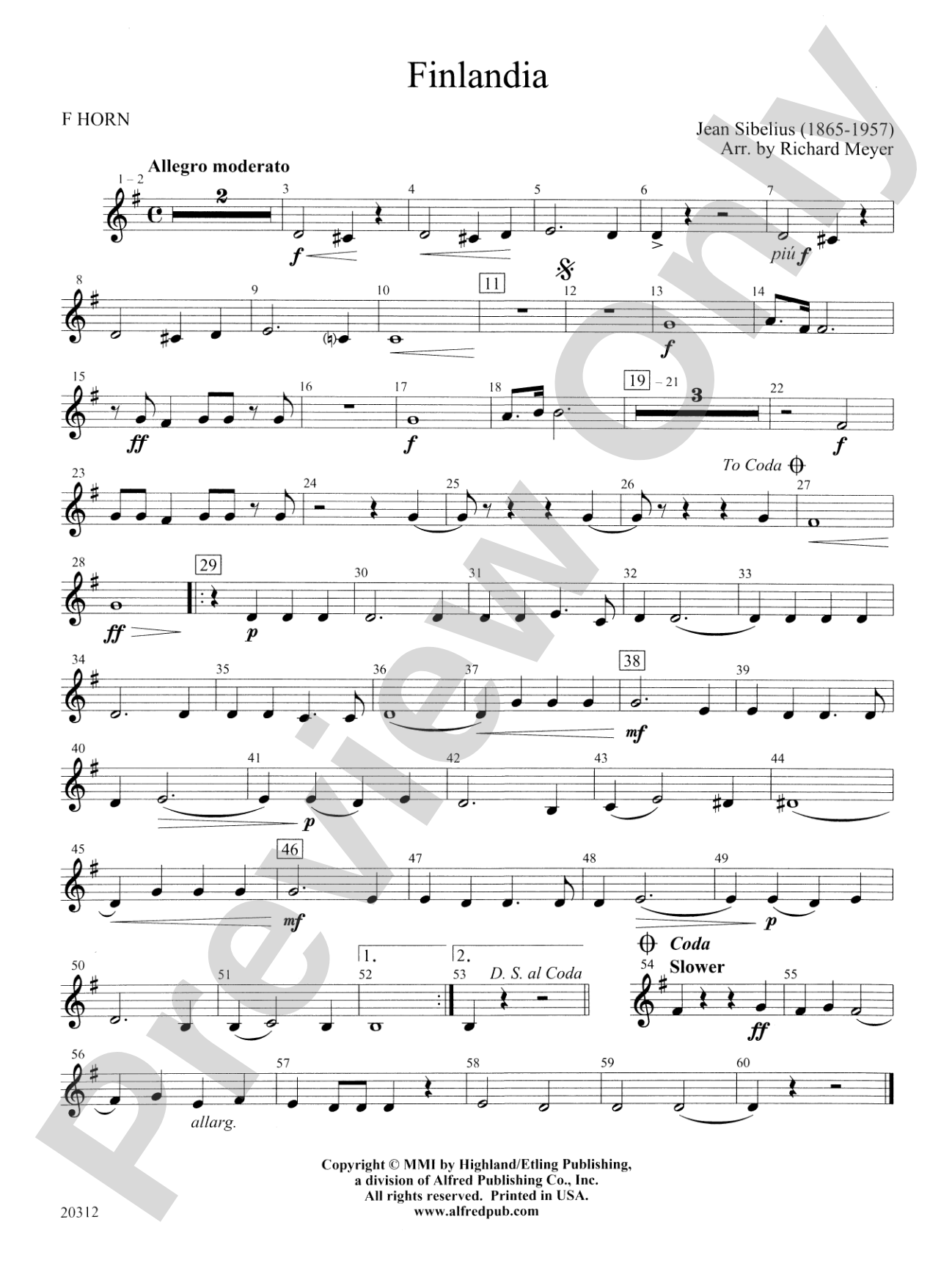 Finlandia: 1st F Horn