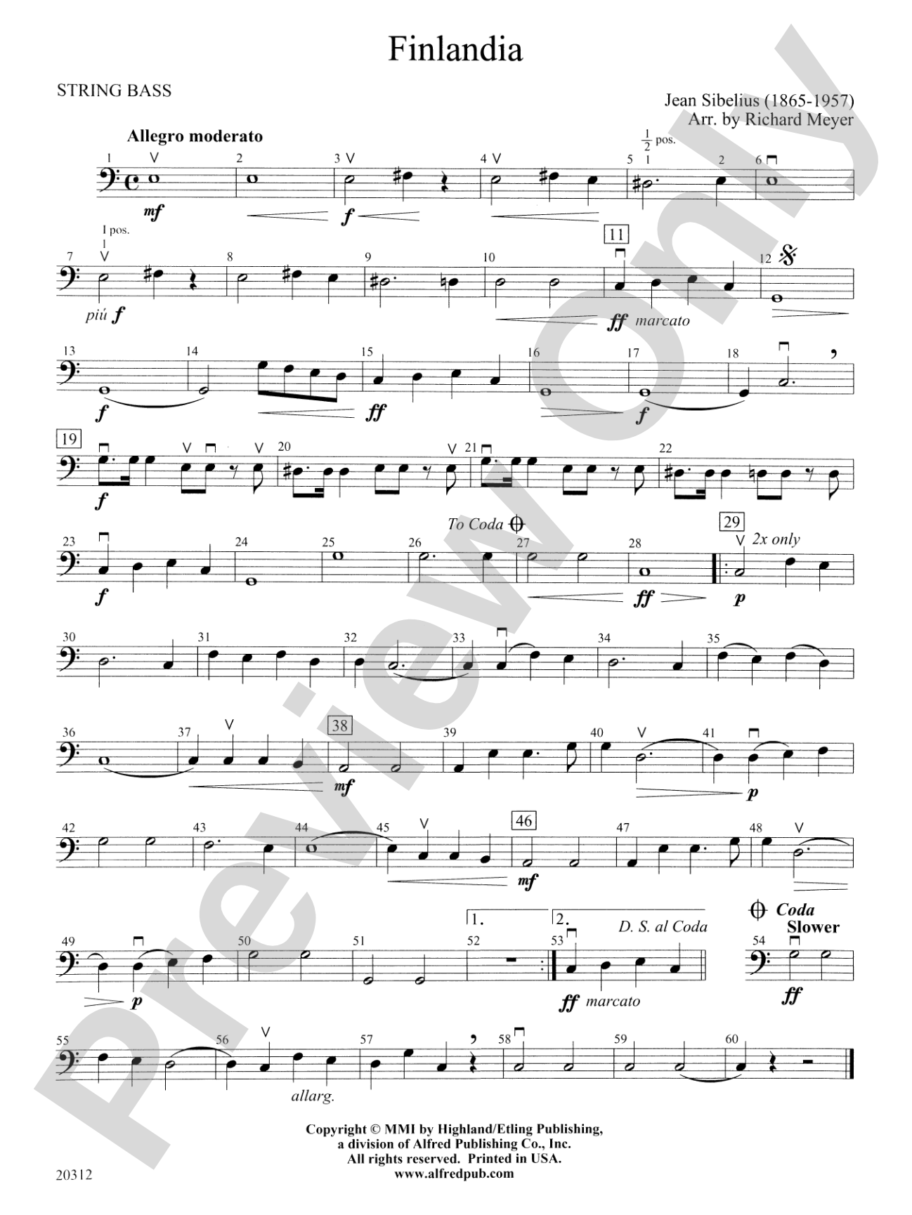 Finlandia: String Bass