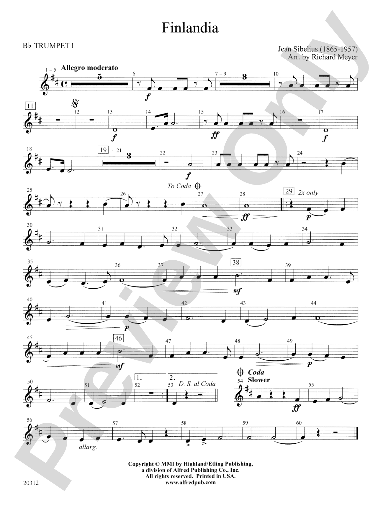 Finlandia: 1st B-flat Trumpet