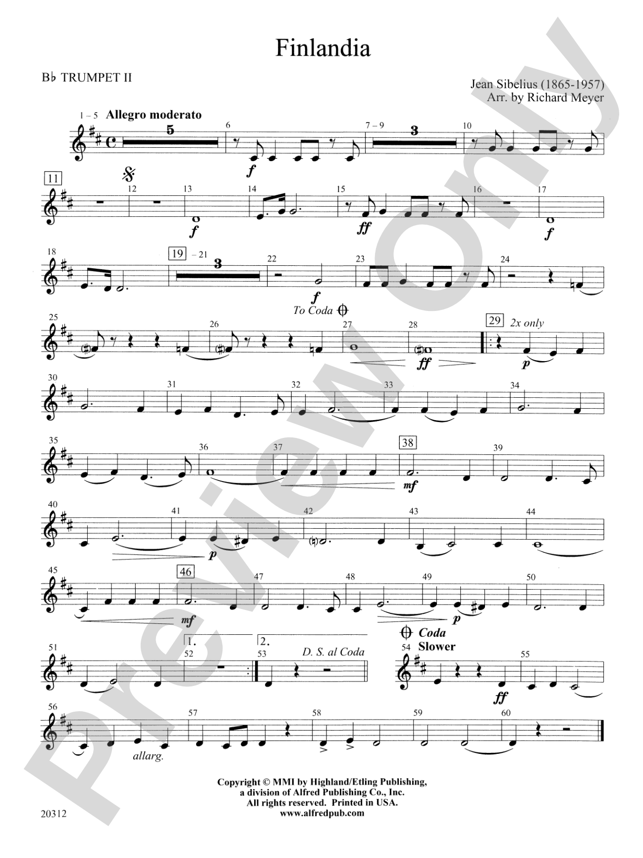 Finlandia: 2nd B-flat Trumpet