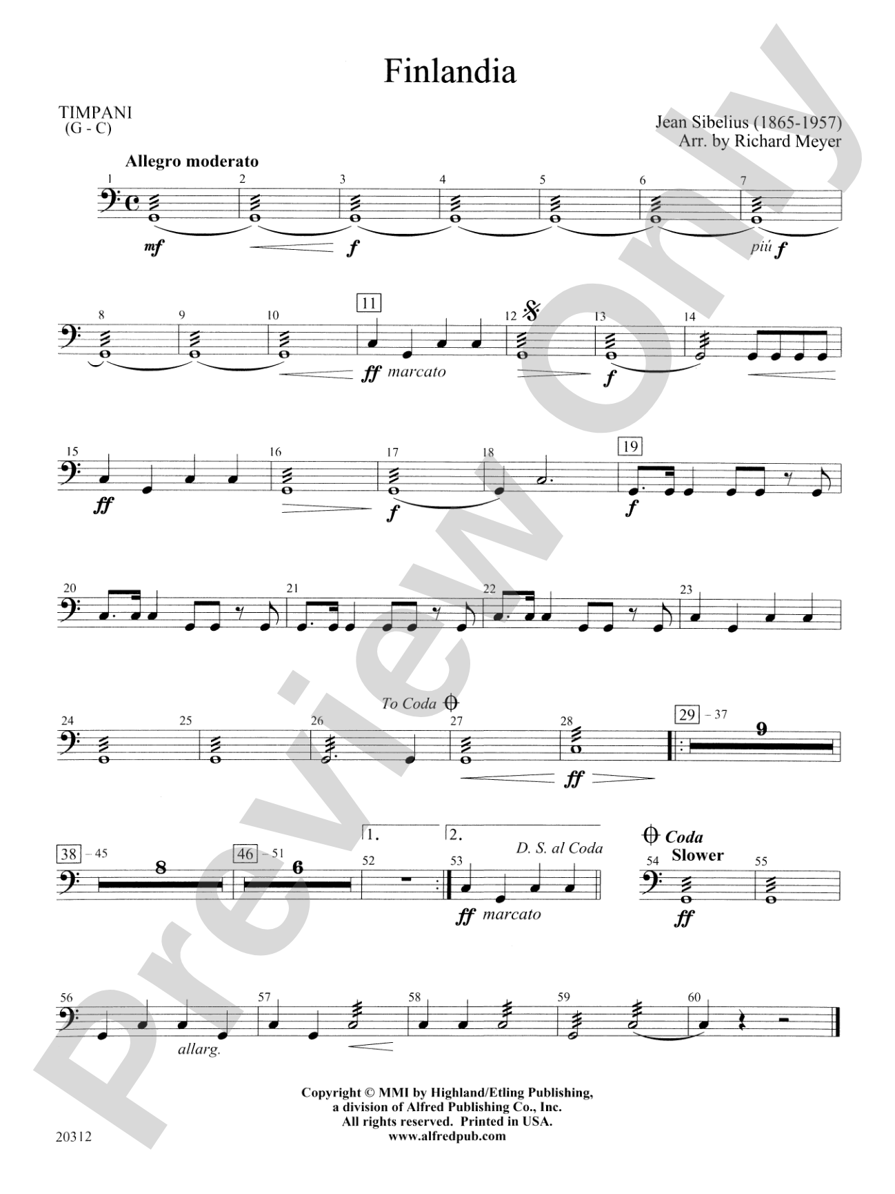 Finlandia: Timpani