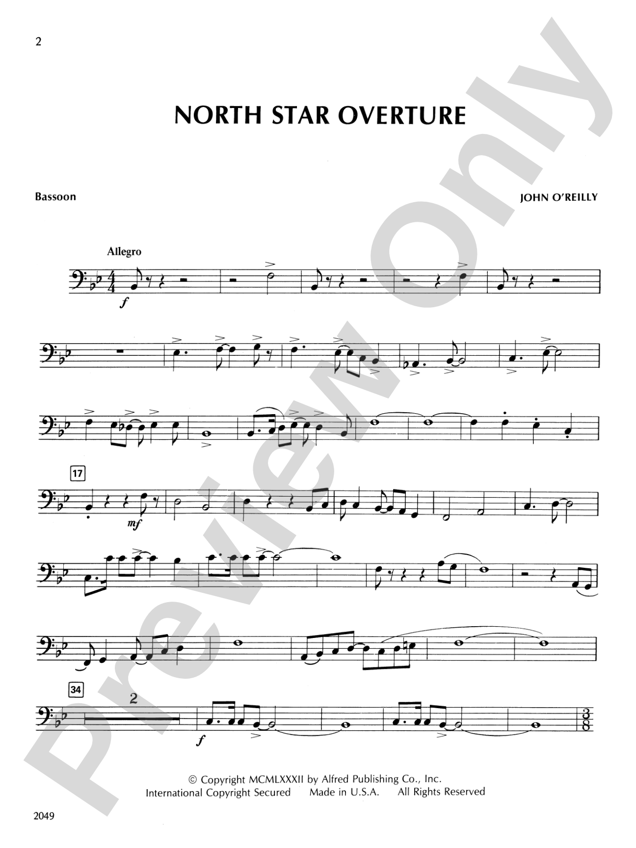North Star Overture: Bassoon