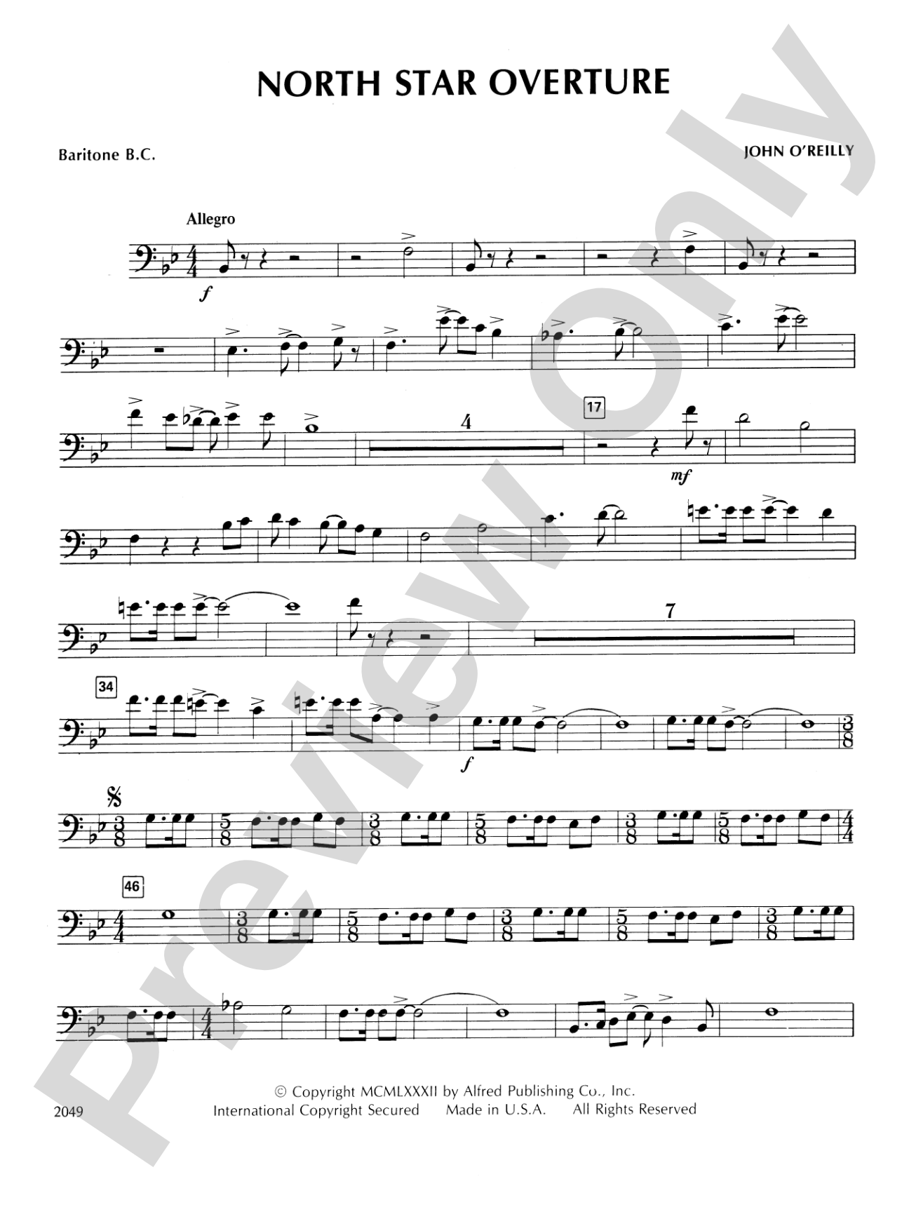 North Star Overture: Baritone B.C.