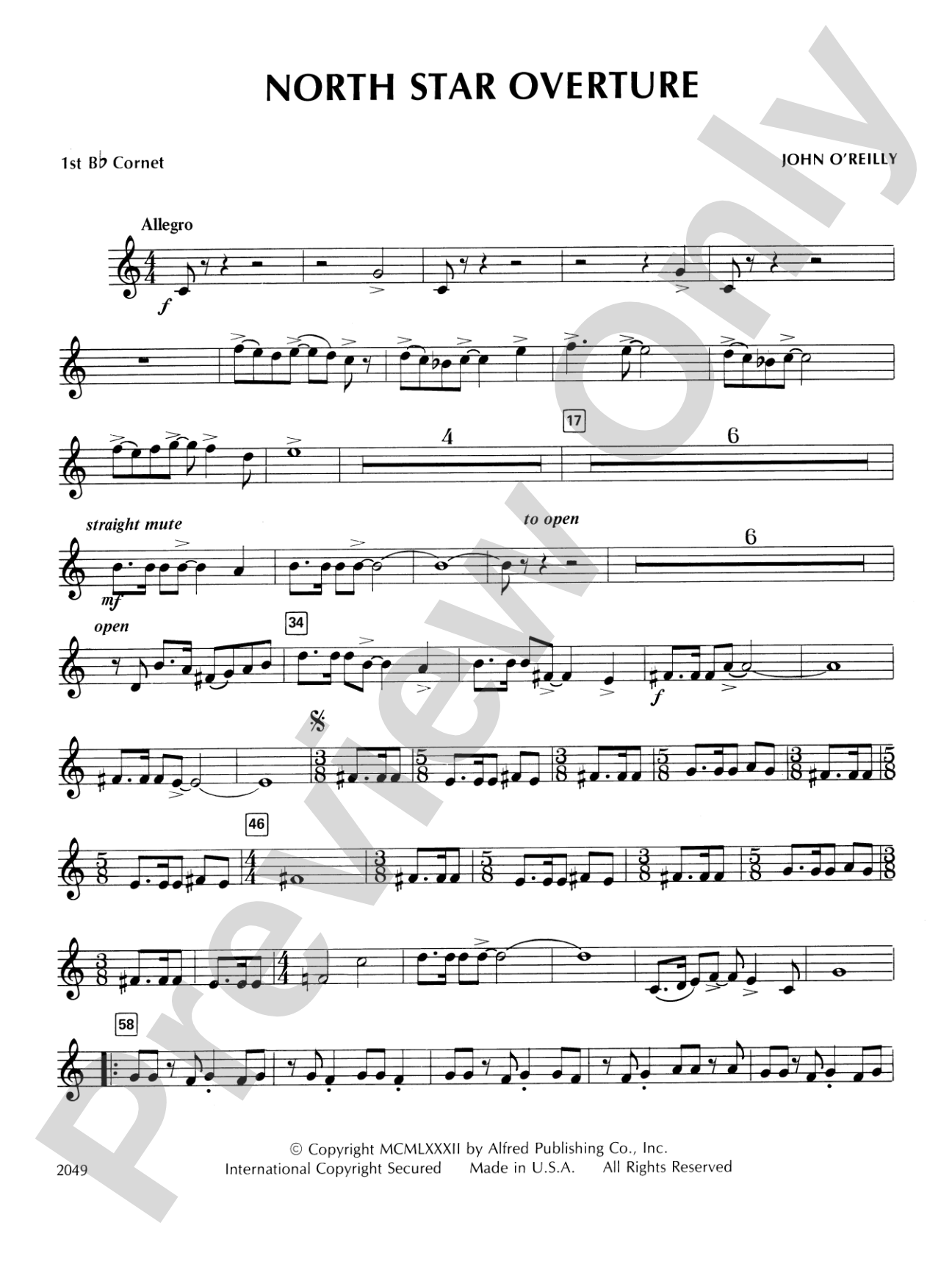 North Star Overture: 1st B-flat Cornet