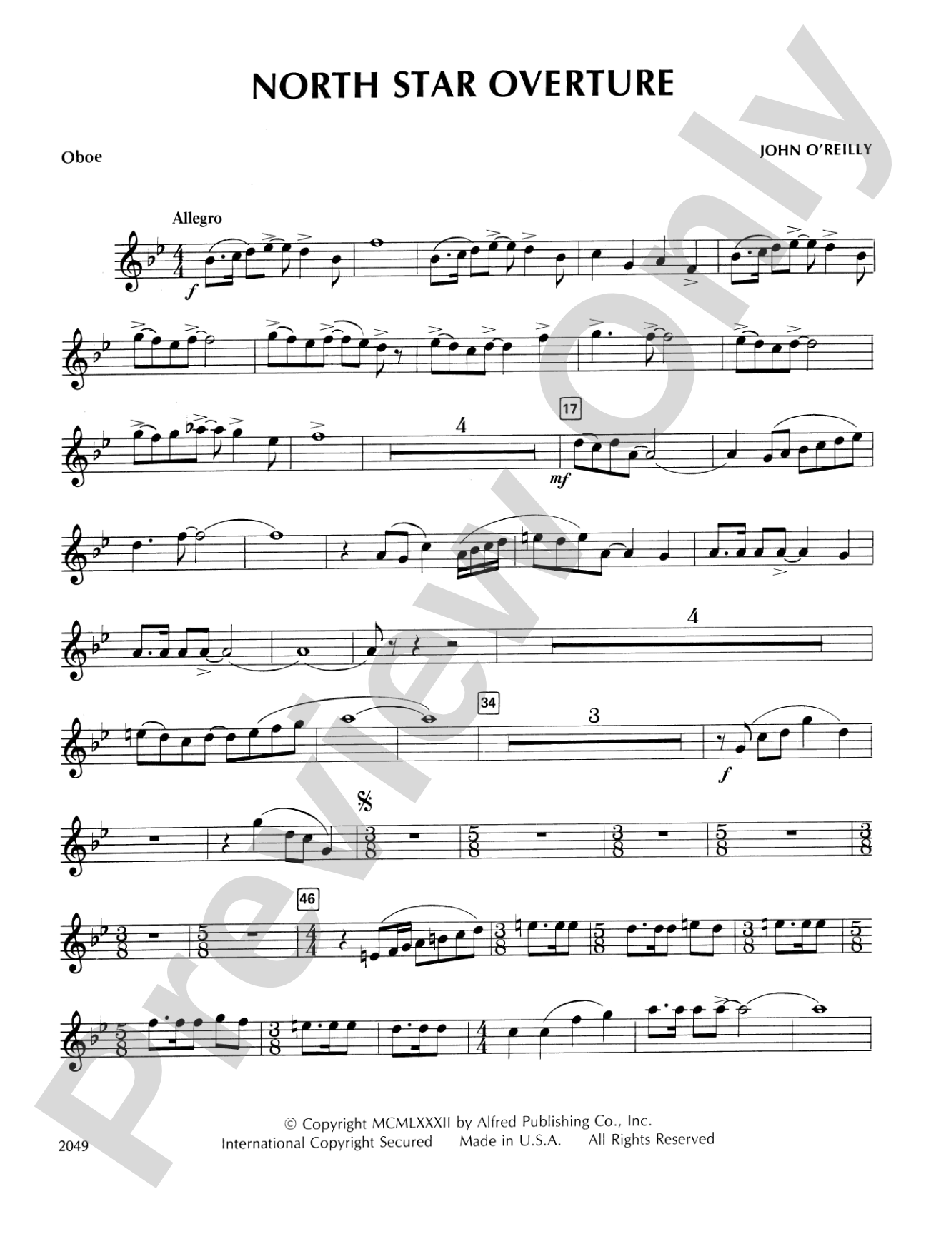 North Star Overture: Oboe