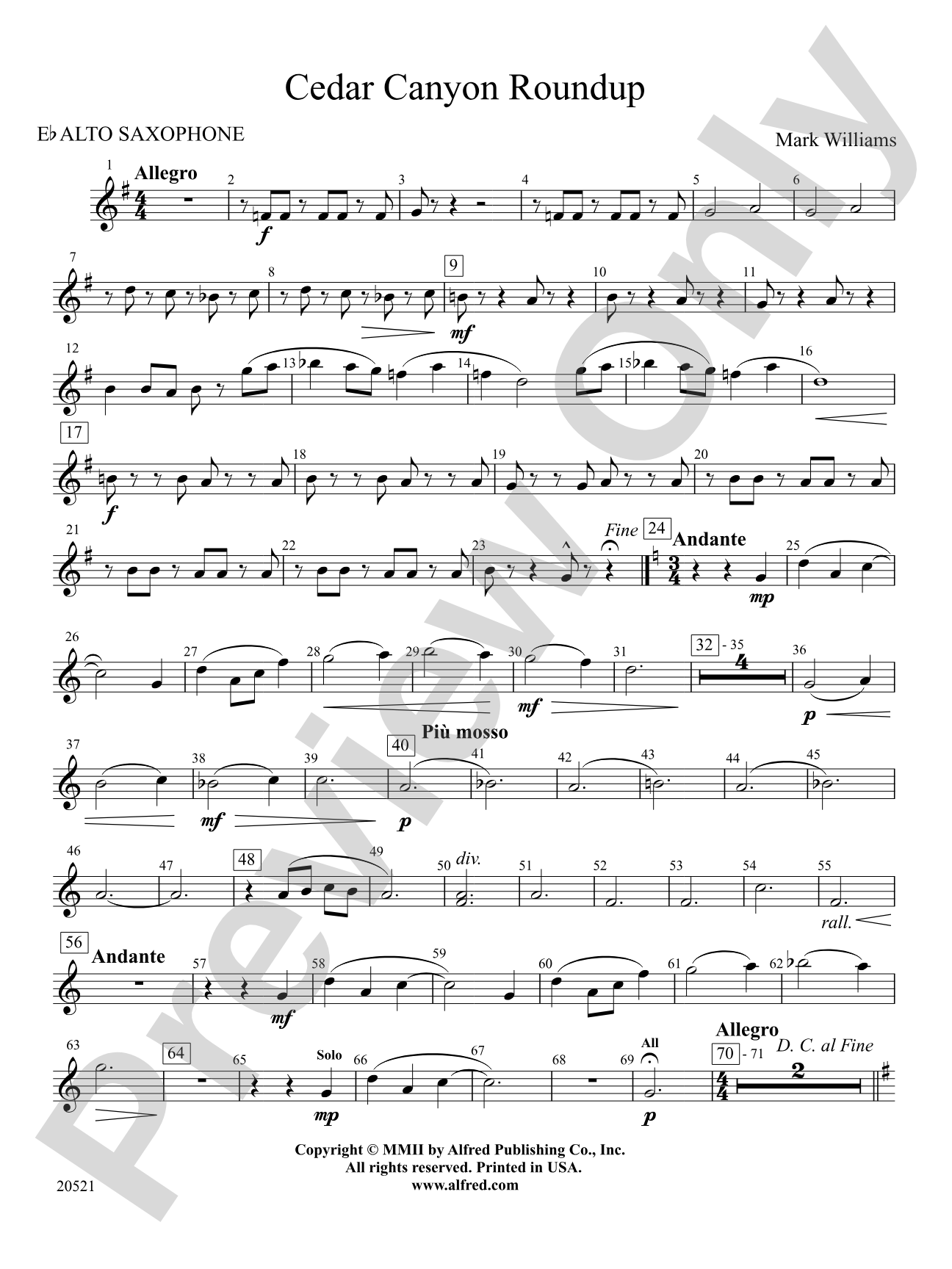 Cedar Canyon Roundup: E-flat Alto Saxophone