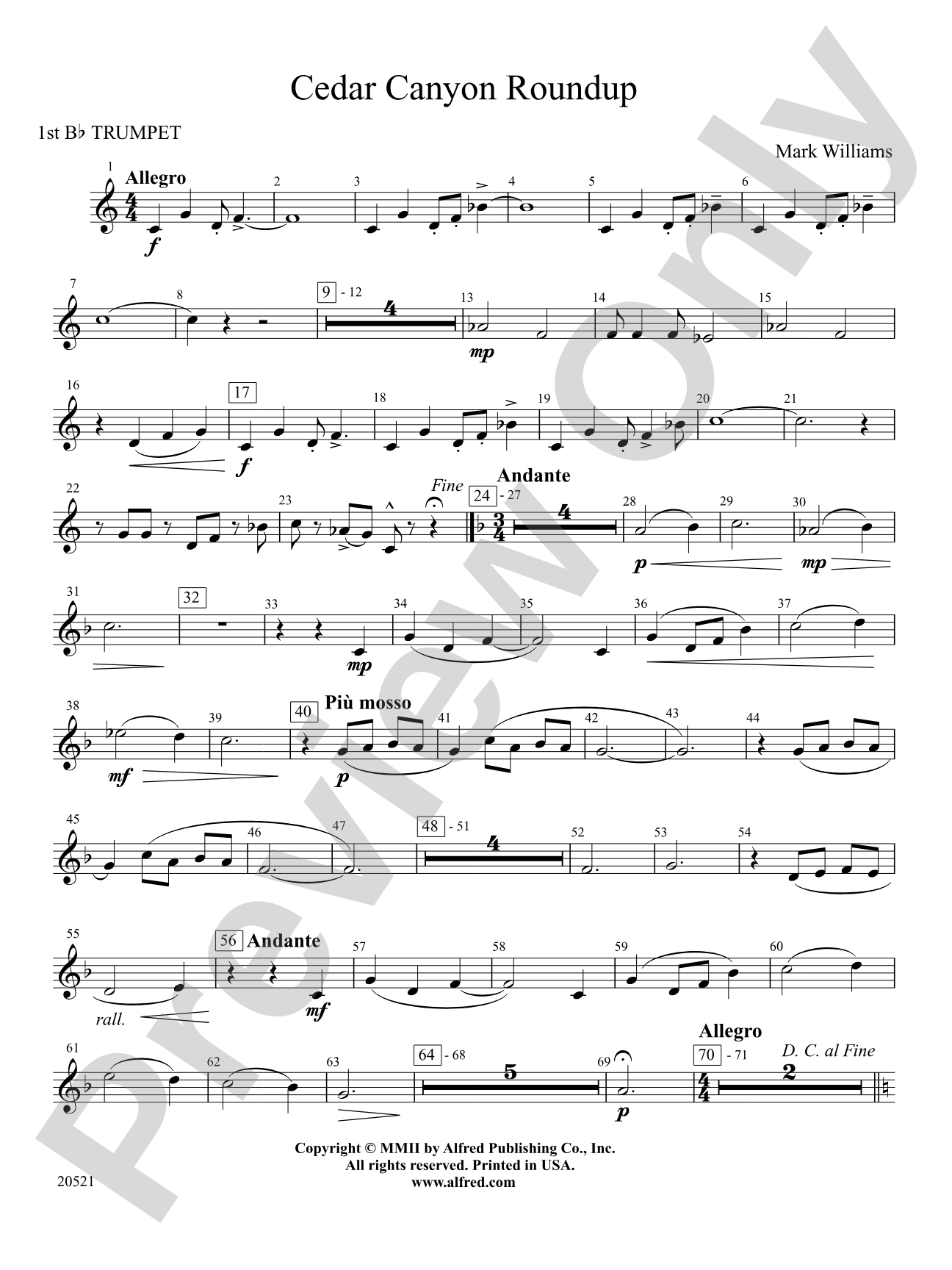 Cedar Canyon Roundup: 1st B-flat Trumpet