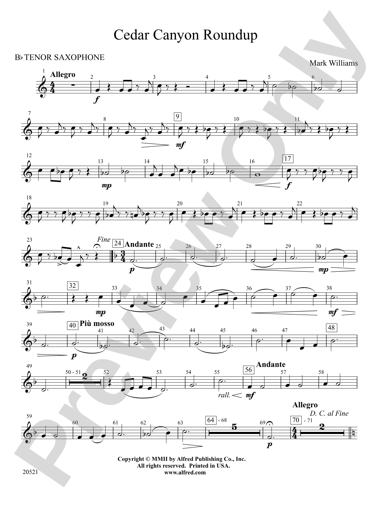 Cedar Canyon Roundup: B-flat Tenor Saxophone