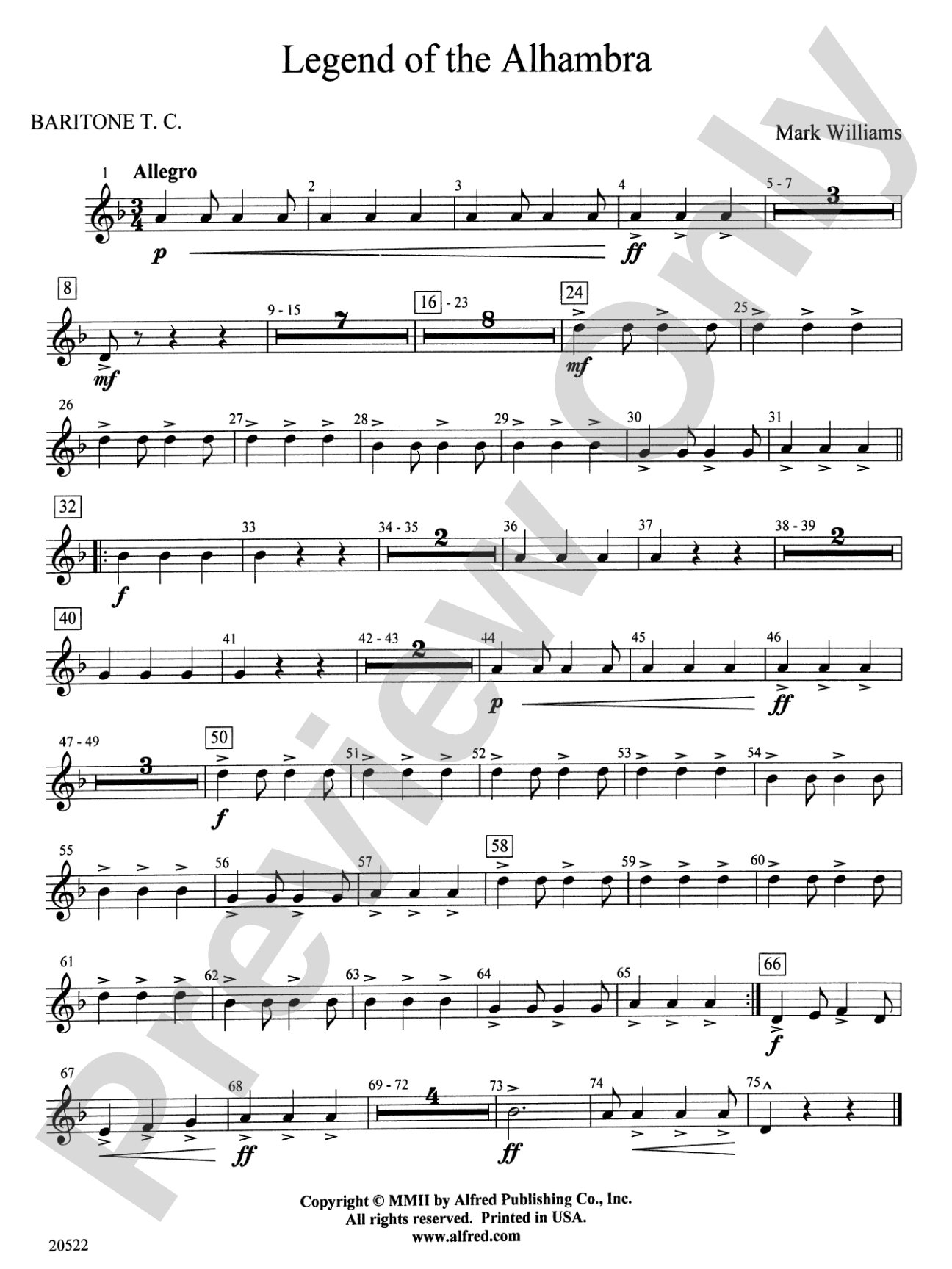 Legend of the Alhambra: Baritone T.C.
