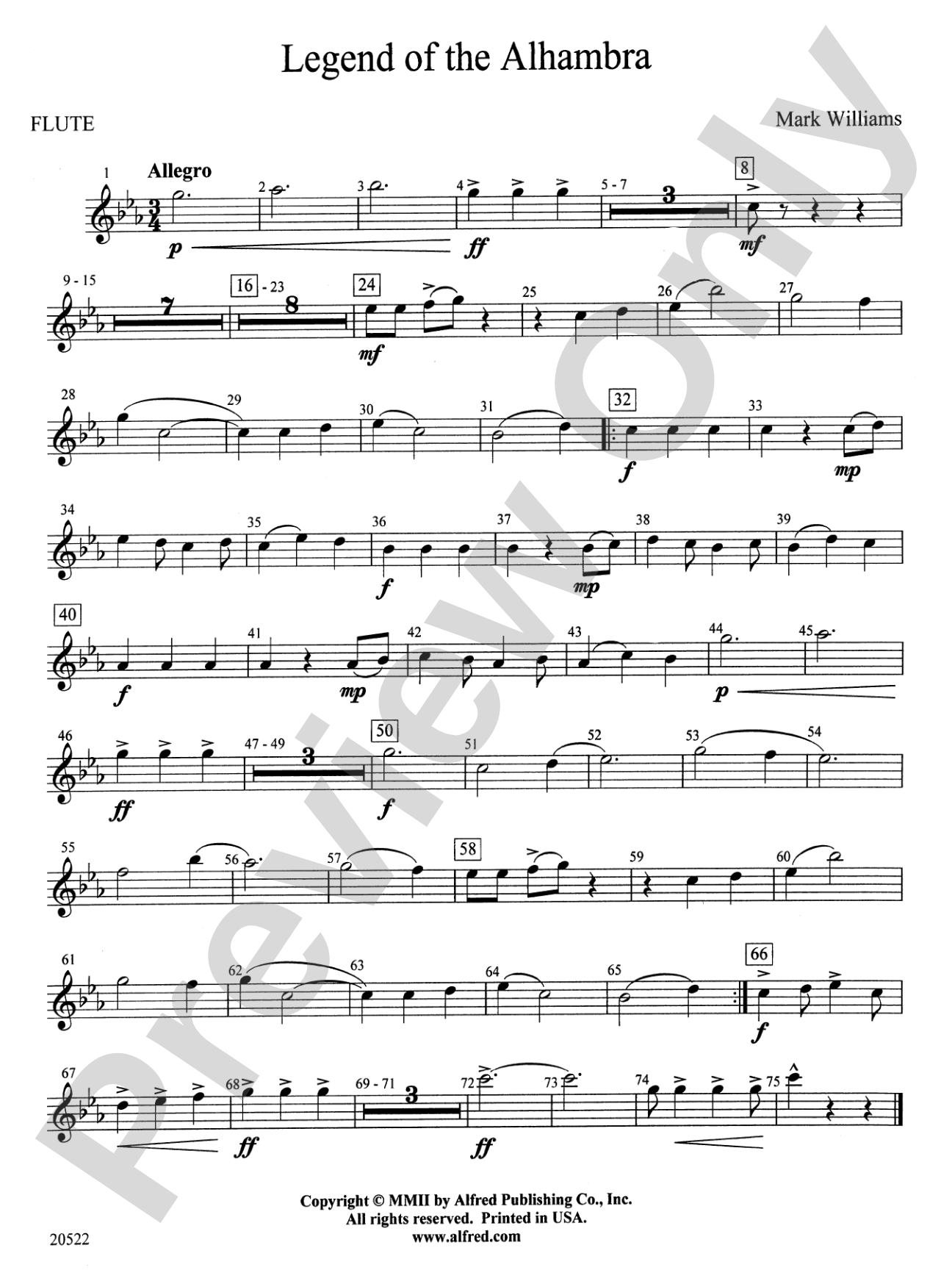 Legend of the Alhambra: Flute
