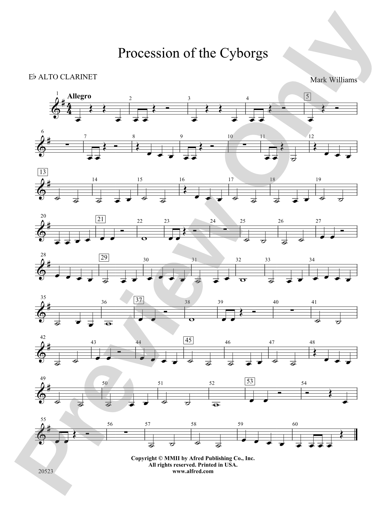 Procession of the Cyborgs: E-flat Alto Clarinet