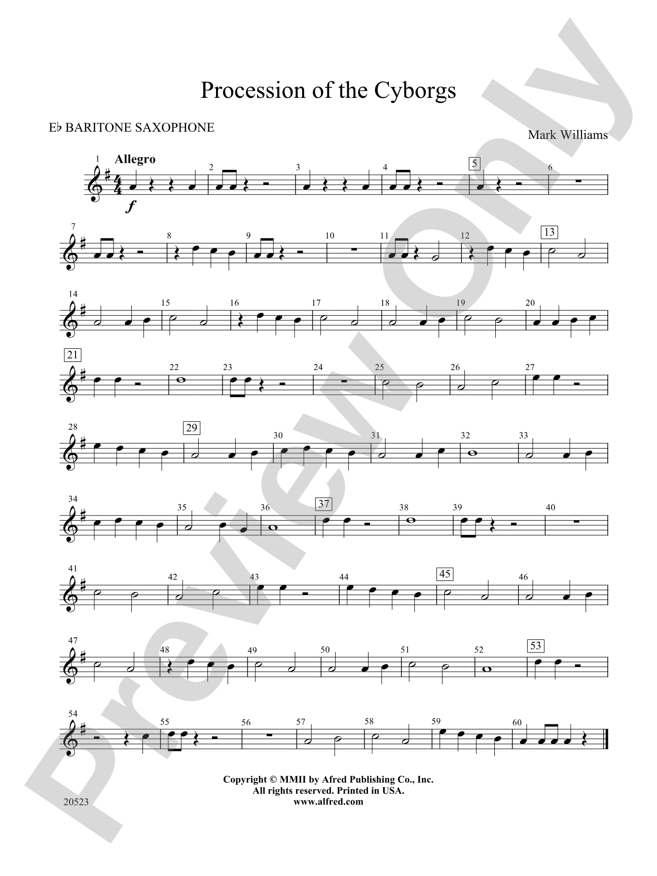 Procession of the Cyborgs: E-flat Baritone Saxophone