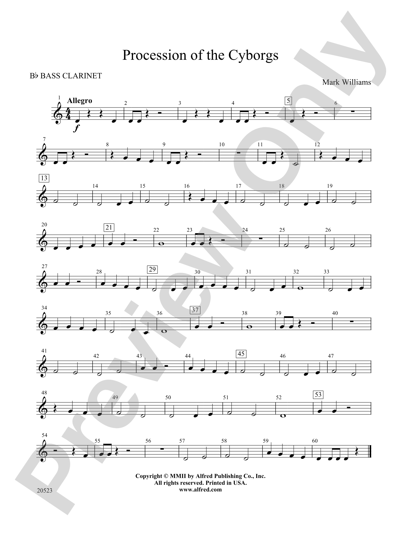 Procession of the Cyborgs: B-flat Bass Clarinet