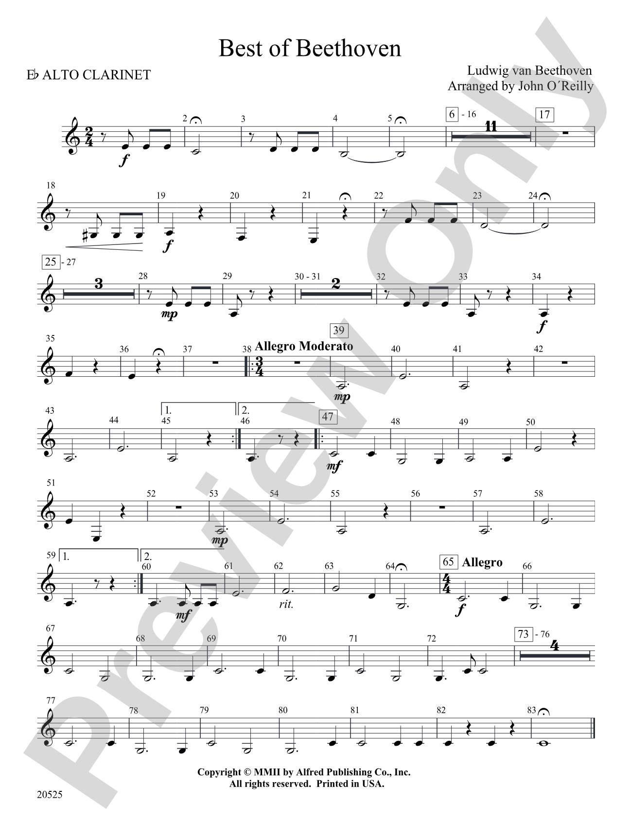Best of Beethoven: E-flat Alto Clarinet