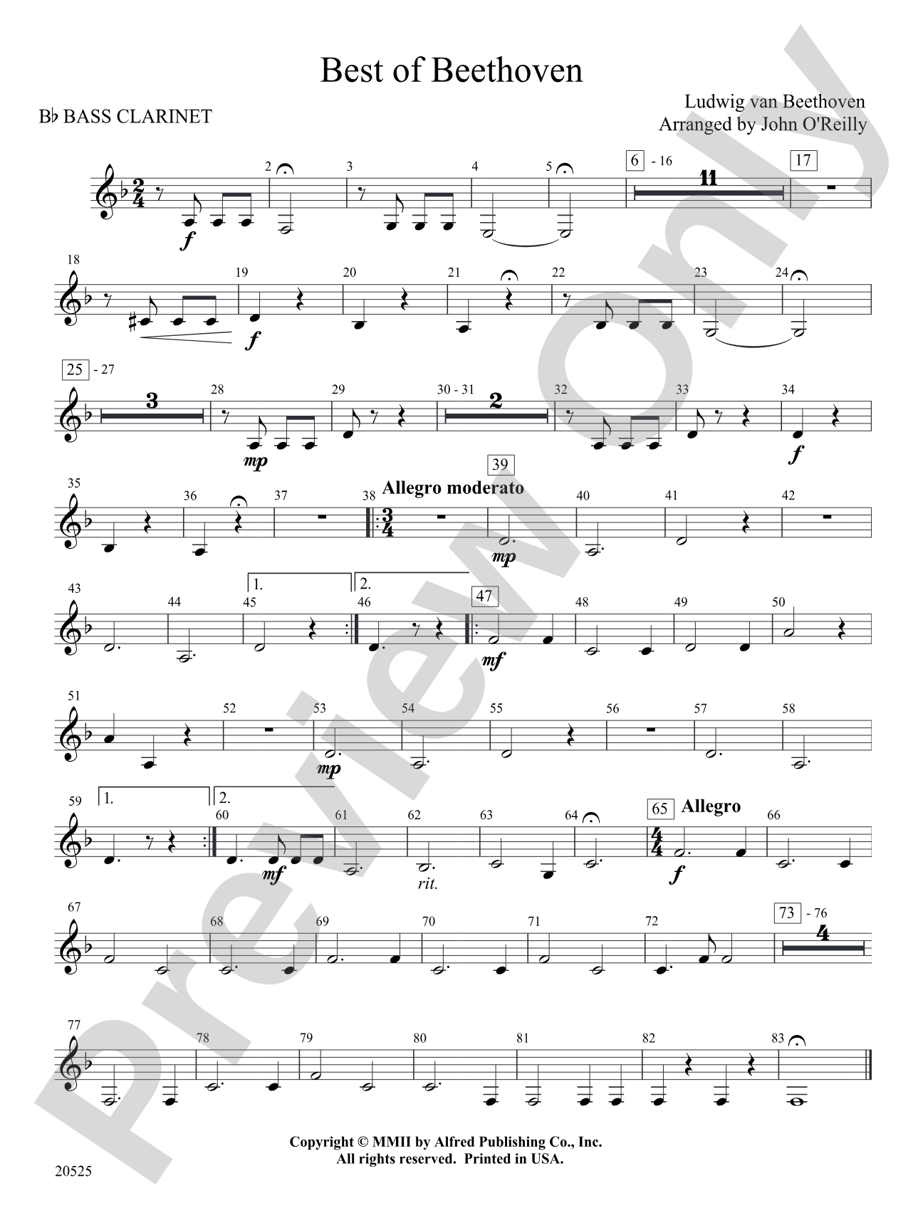 Best of Beethoven: B-flat Bass Clarinet