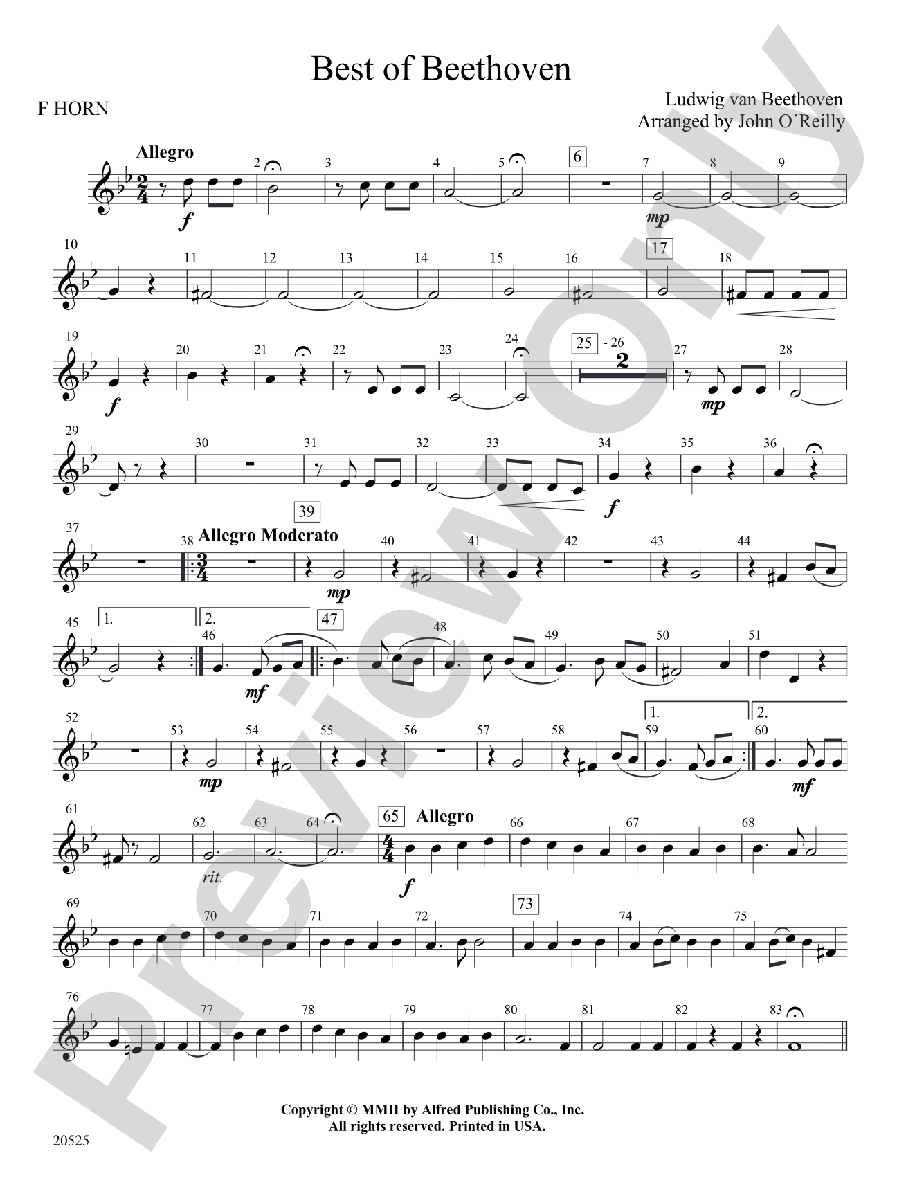 Best of Beethoven: 1st F Horn