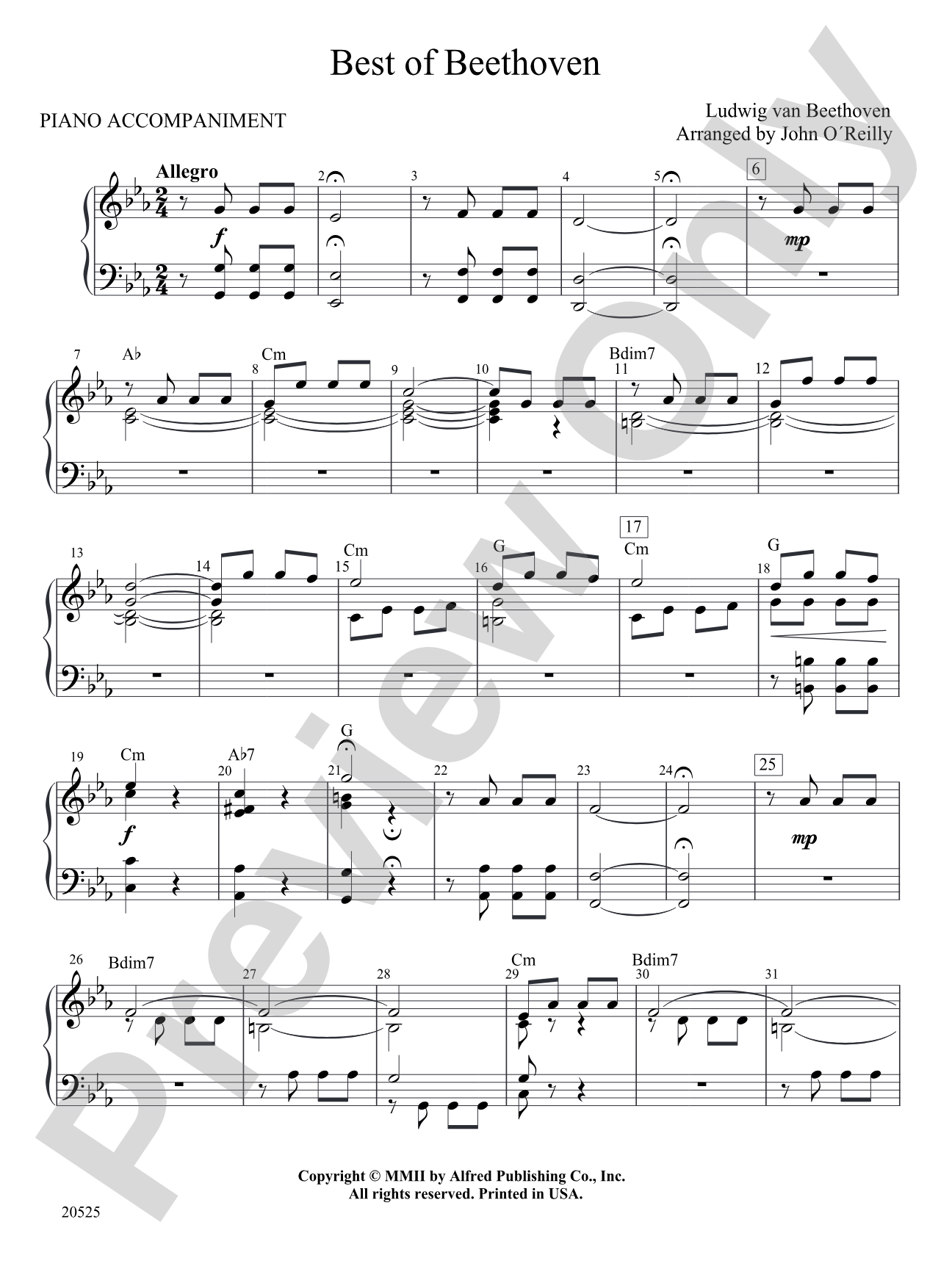 Best of Beethoven: Piano Accompaniment