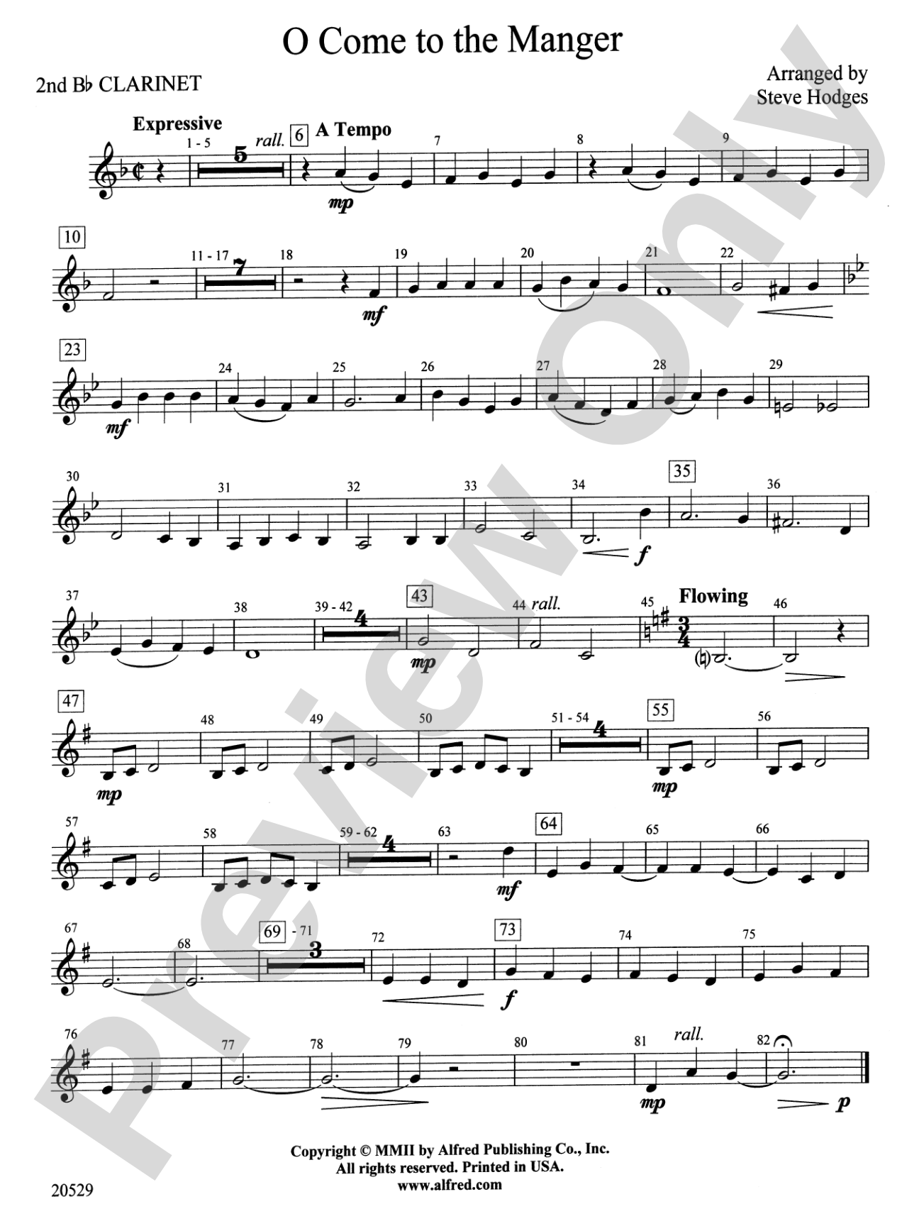 O Come to the Manger: 2nd B-flat Clarinet