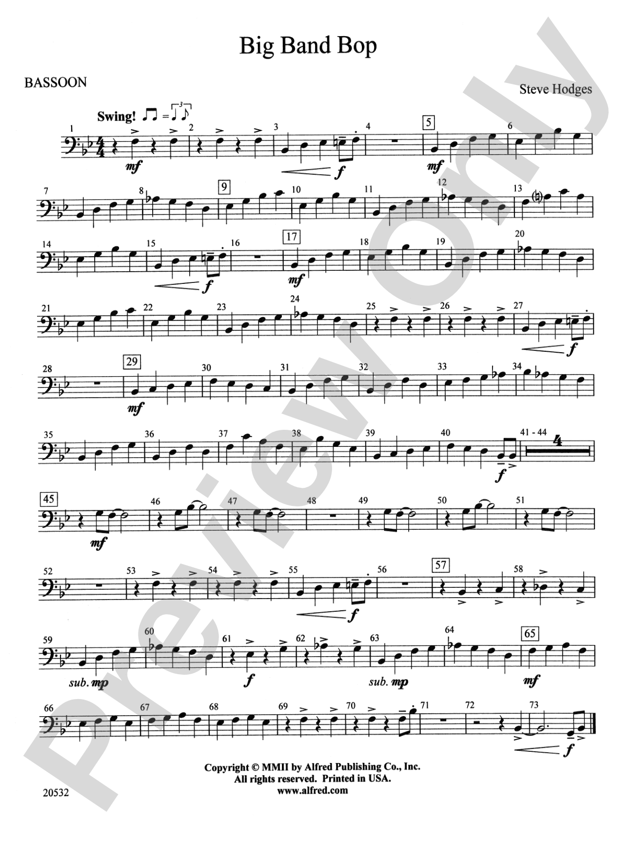 Big Band Bop: Bassoon