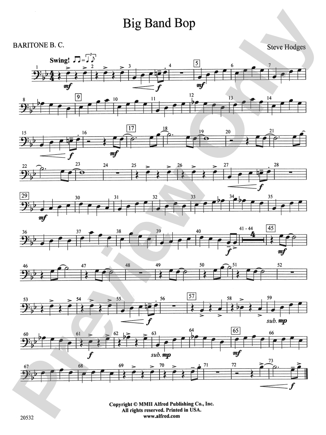 Big Band Bop: Baritone B.C.