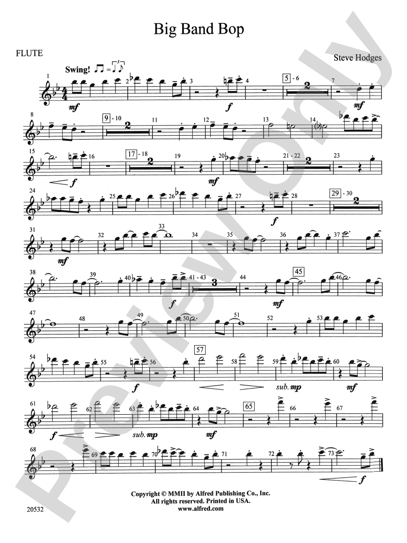 Big Band Bop: Flute