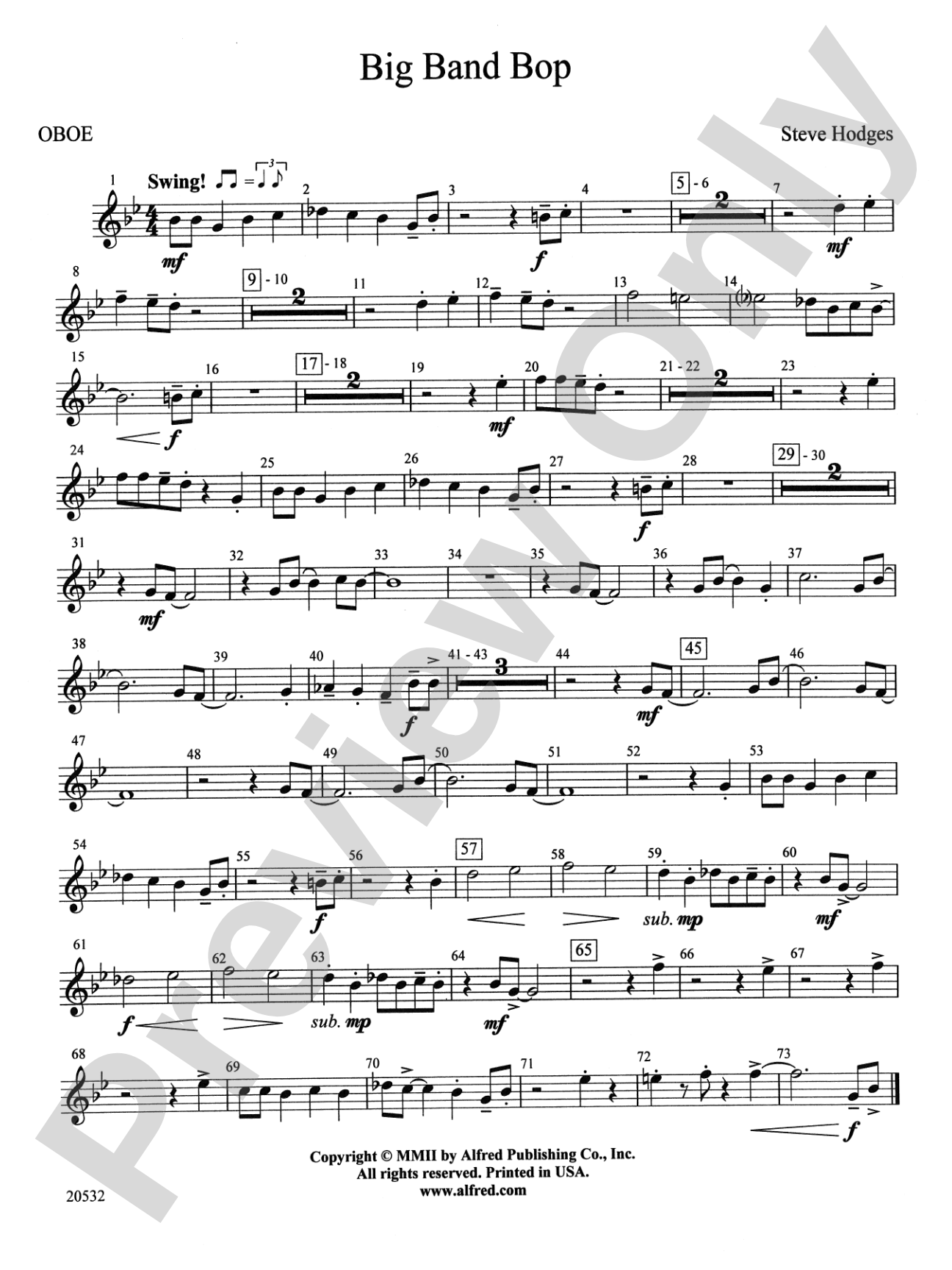 Big Band Bop: Oboe