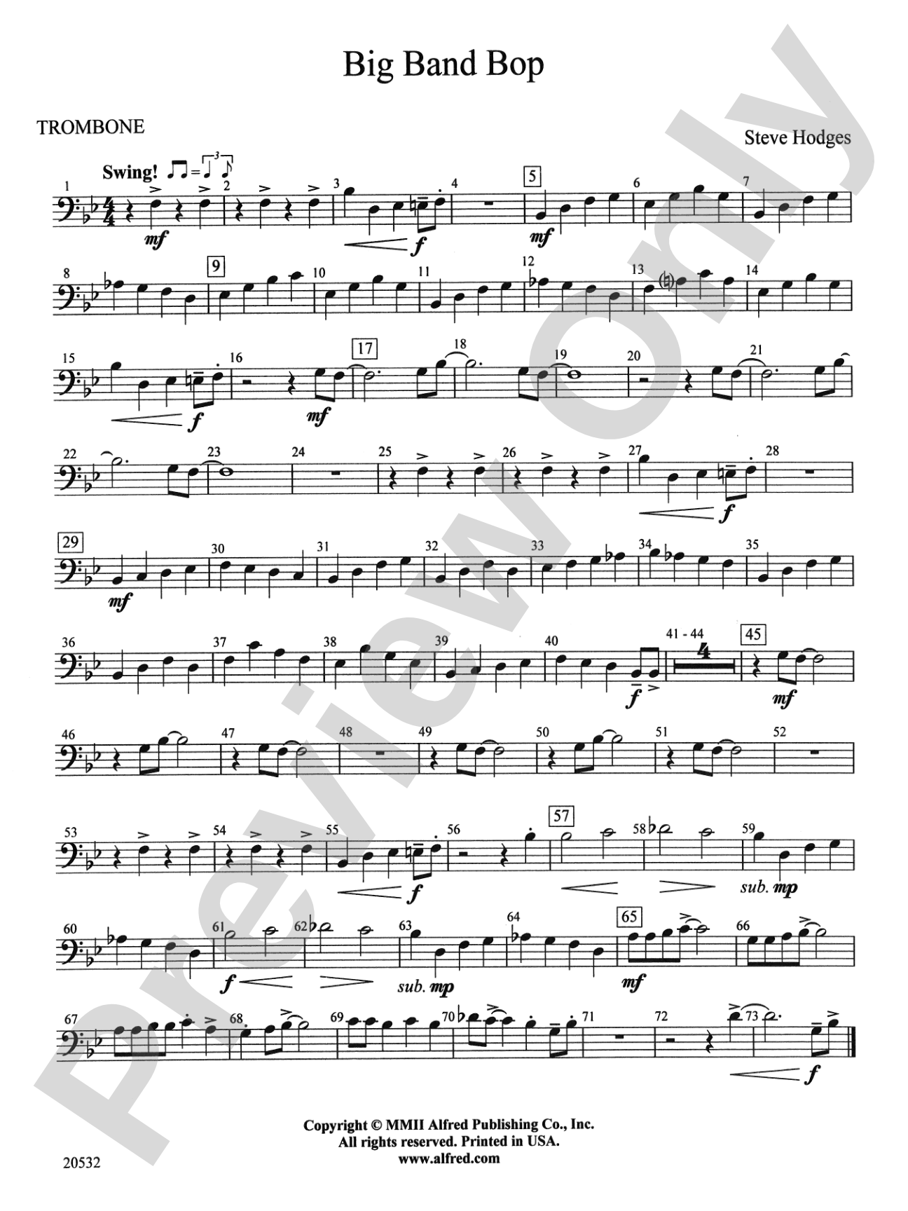 Big Band Bop: 1st Trombone