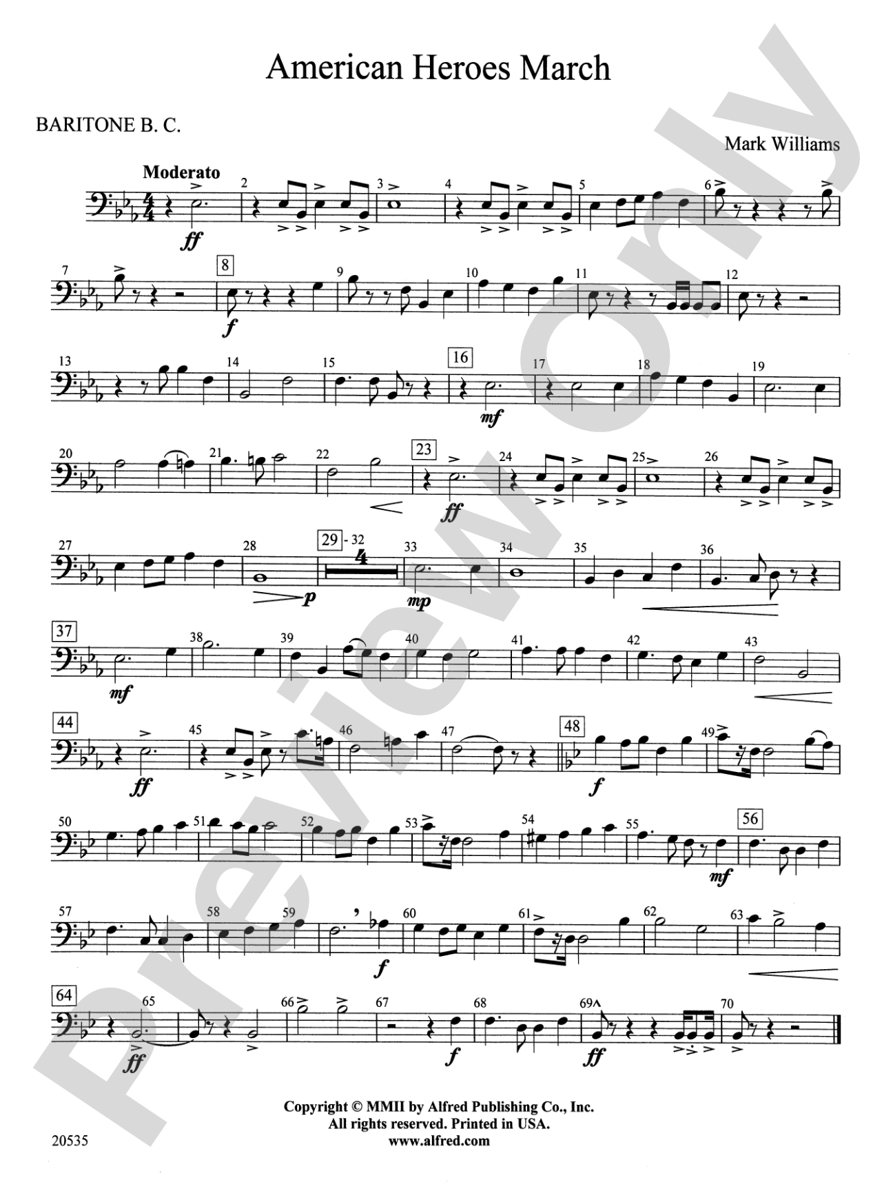 American Heroes March: Baritone B.C.