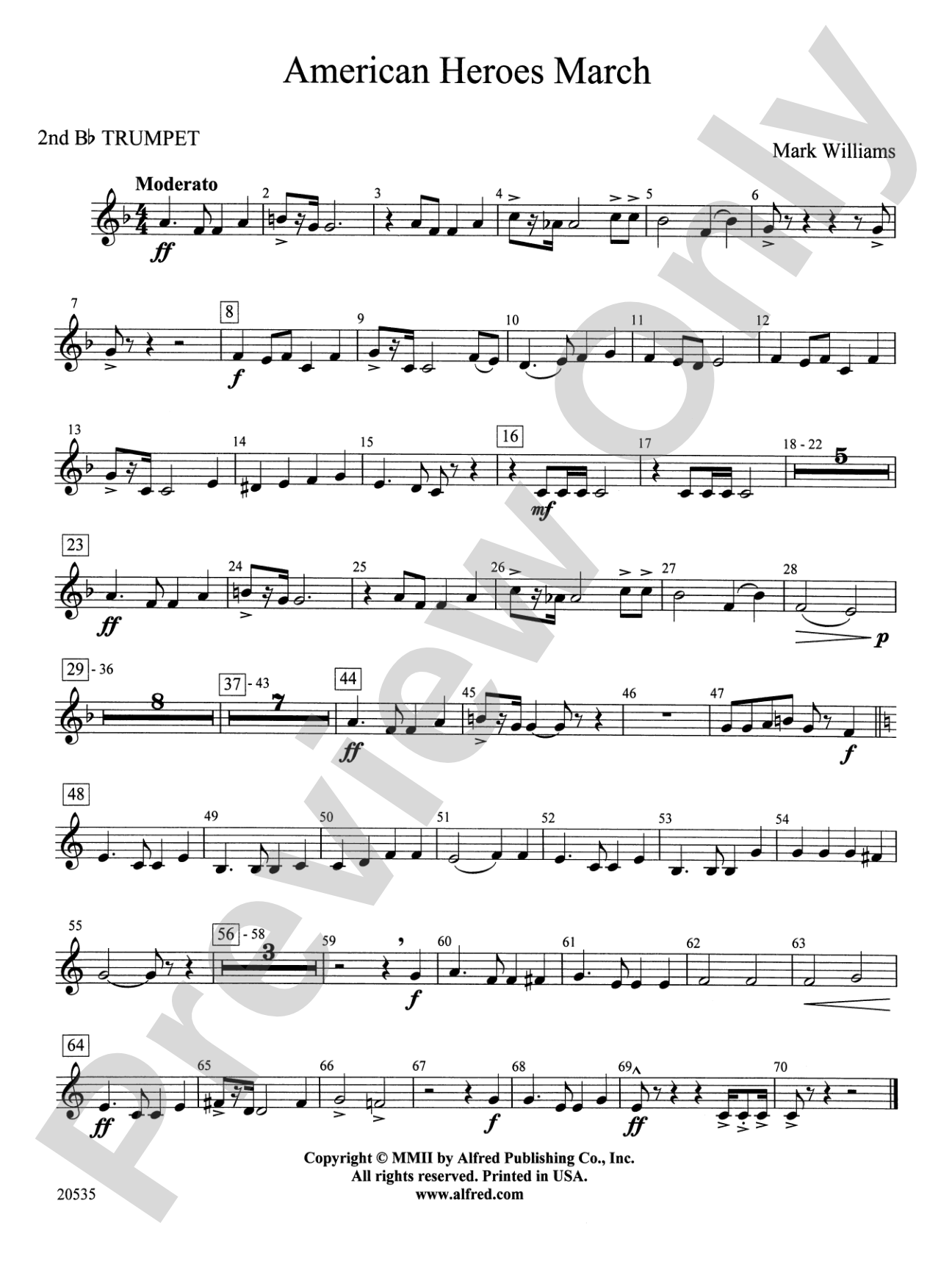 American Heroes March: 2nd B-flat Trumpet