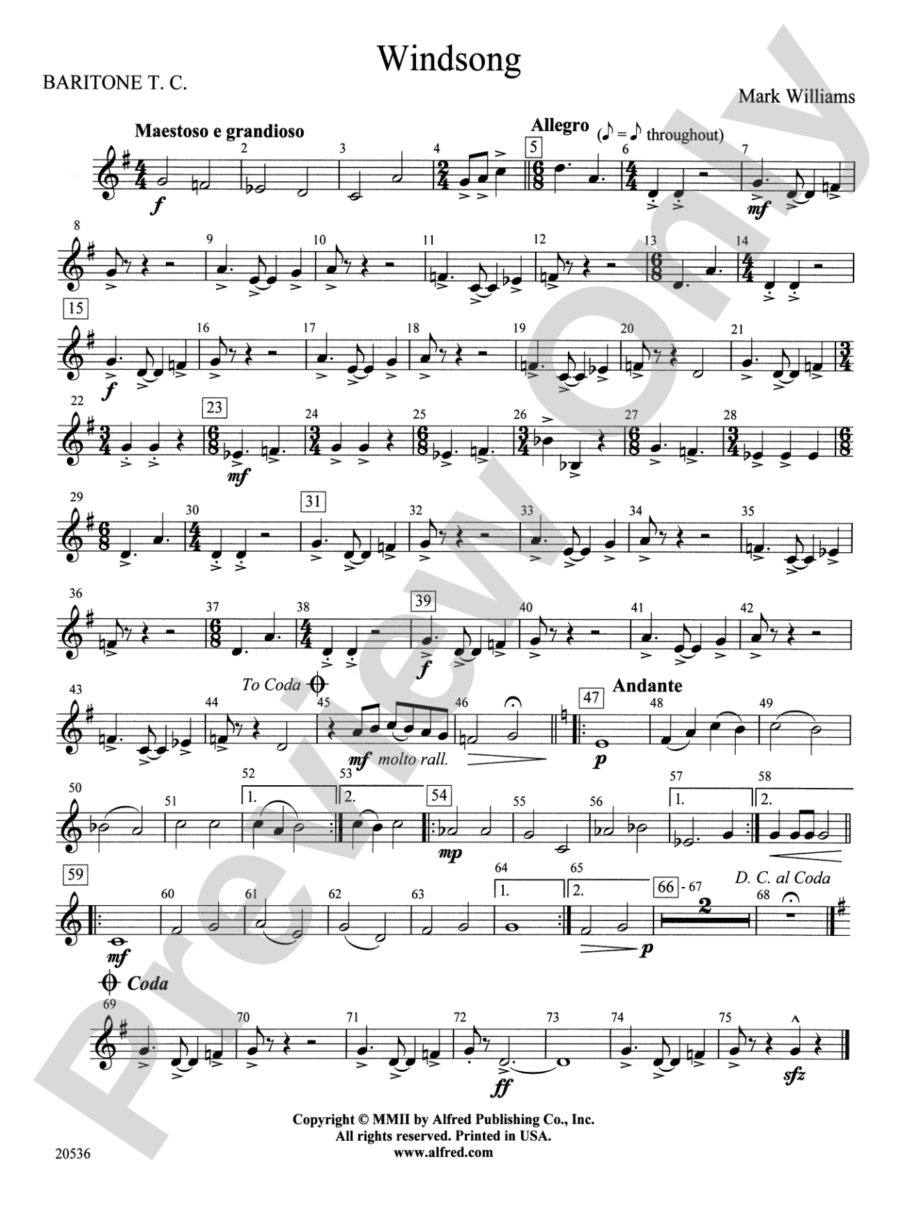 Windsong: Baritone T.C.