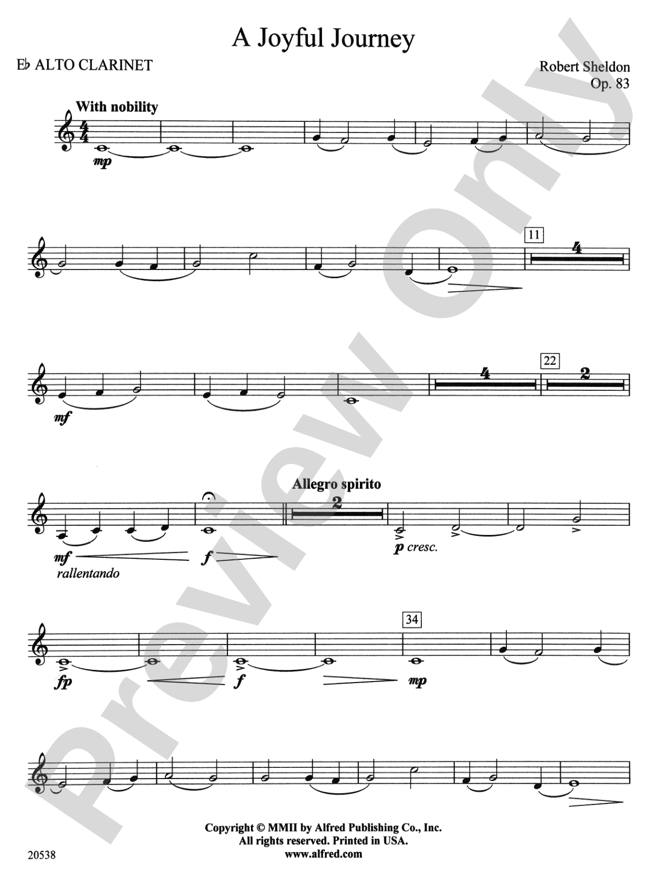 A Joyful Journey: E-flat Alto Clarinet
