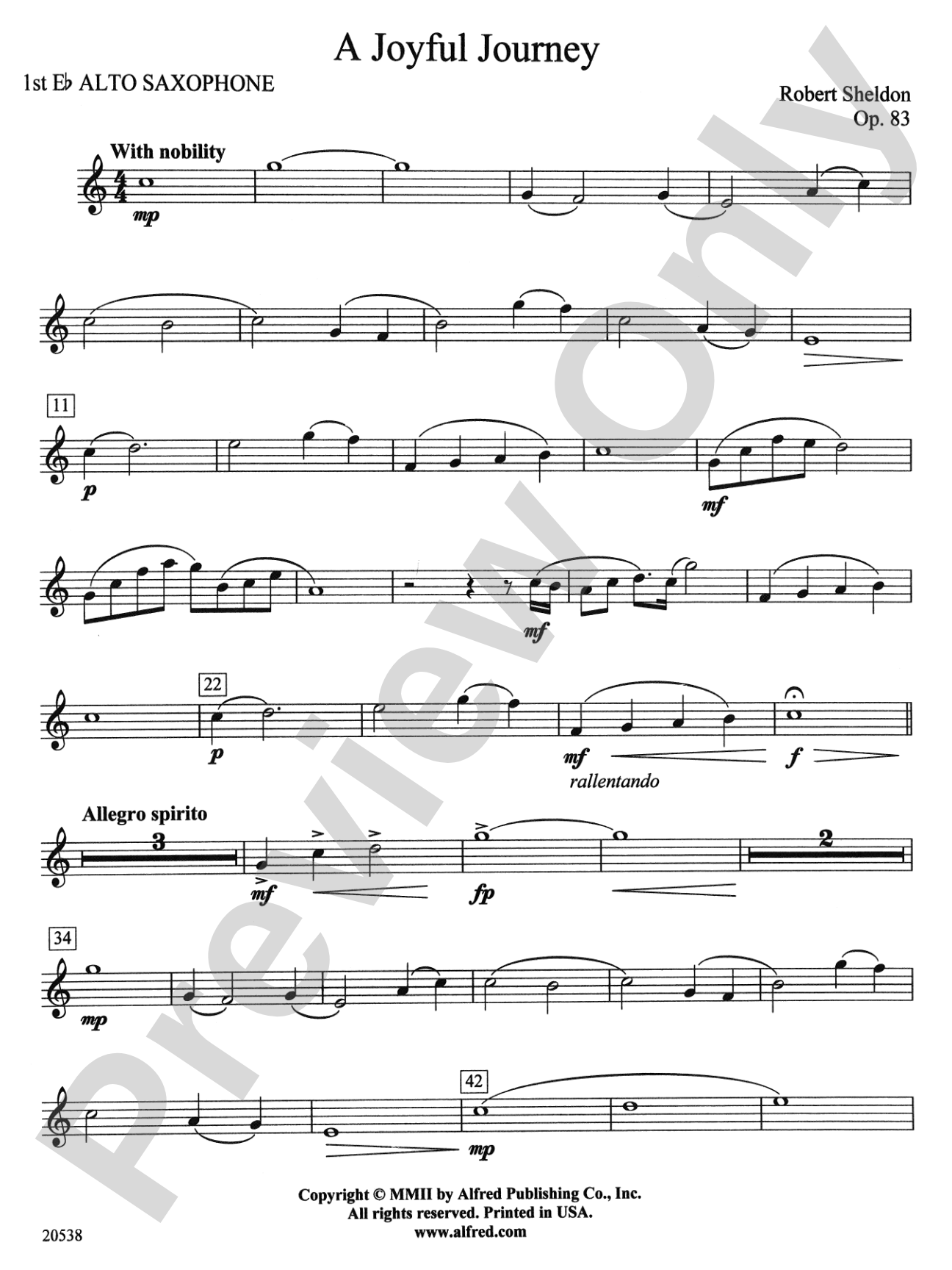 A Joyful Journey: E-flat Alto Saxophone