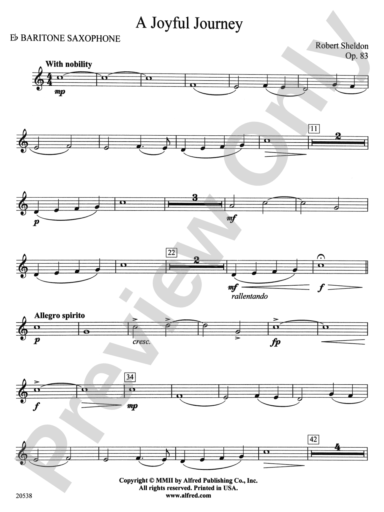 A Joyful Journey: E-flat Baritone Saxophone