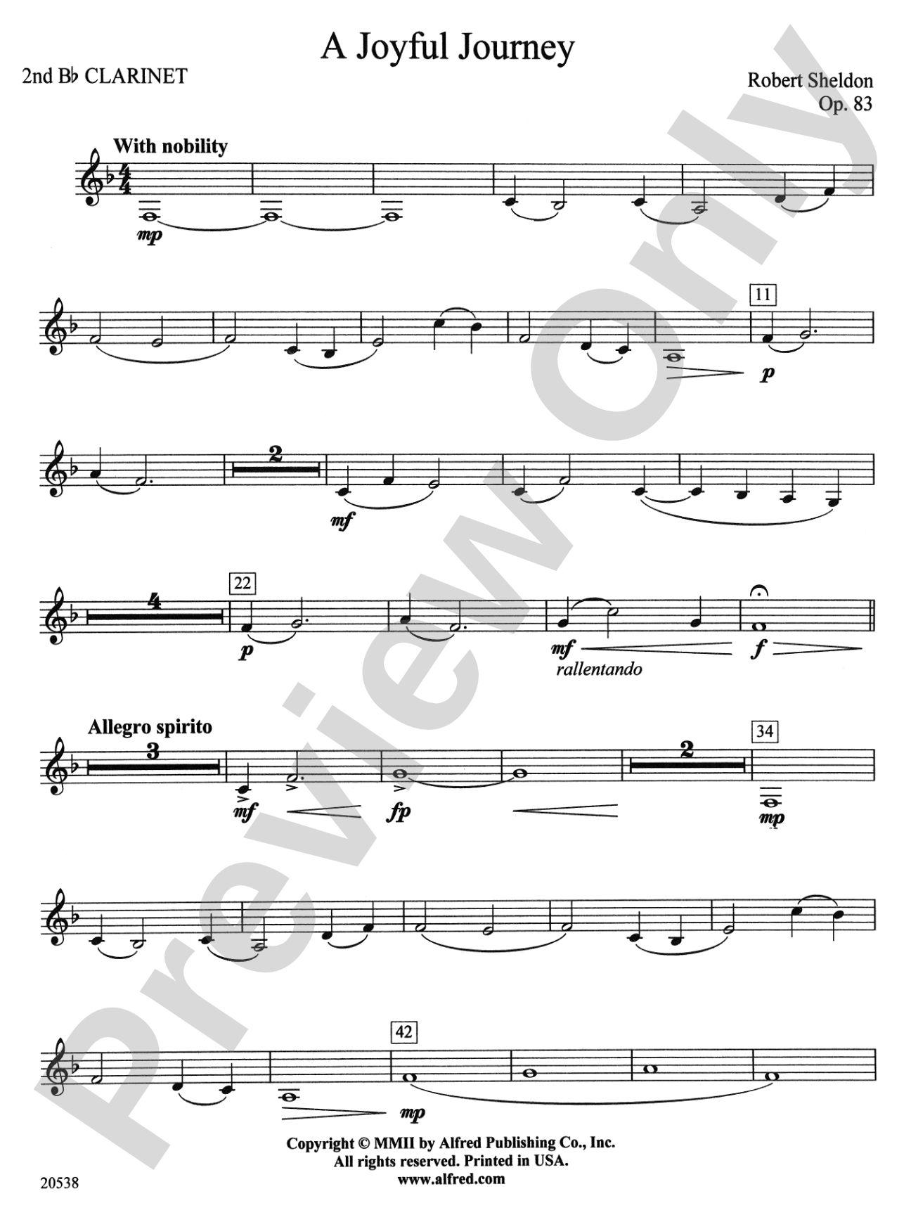A Joyful Journey: 2nd B-flat Clarinet