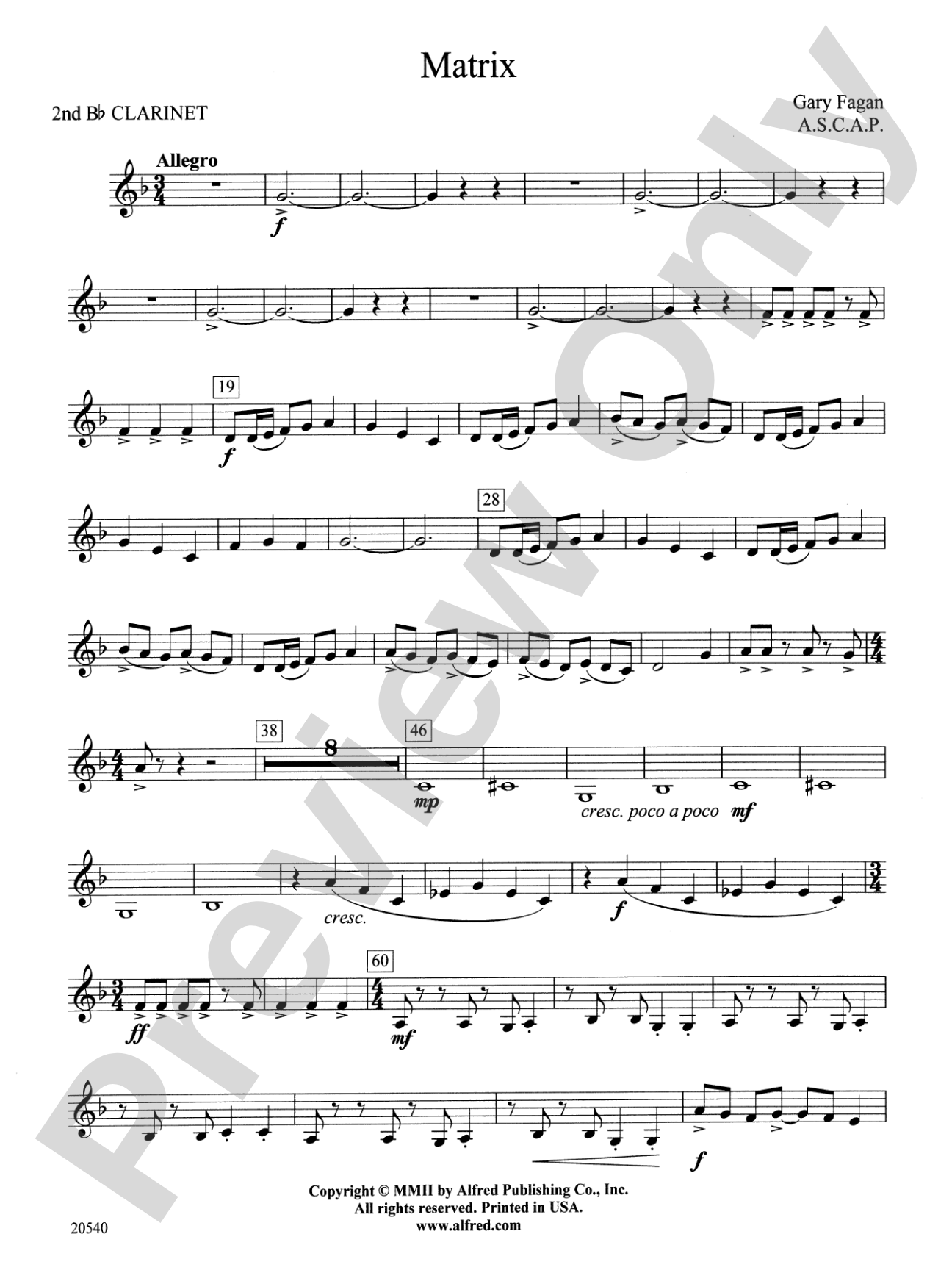 Matrix: 2nd B-flat Clarinet