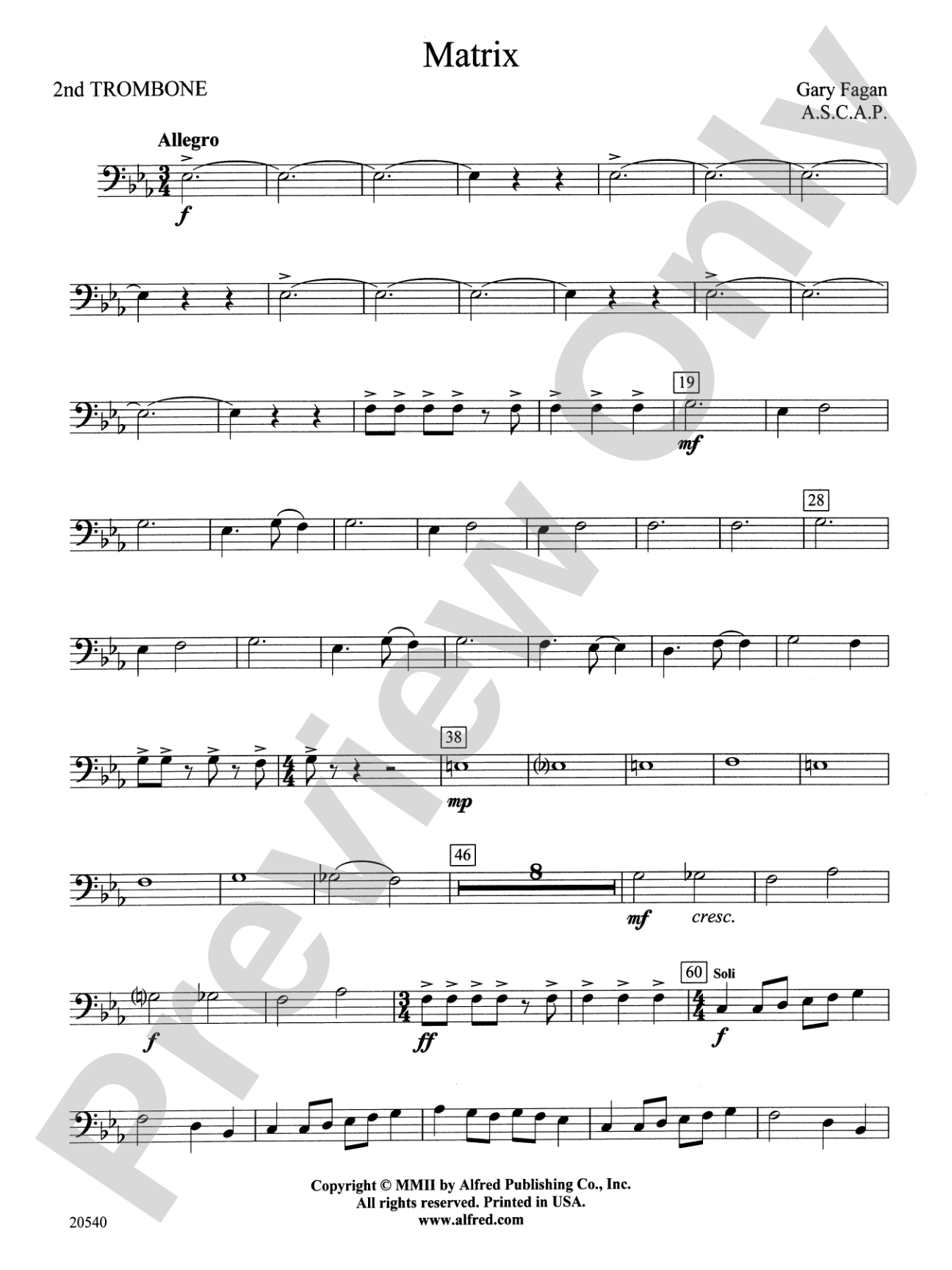 Matrix: 2nd Trombone